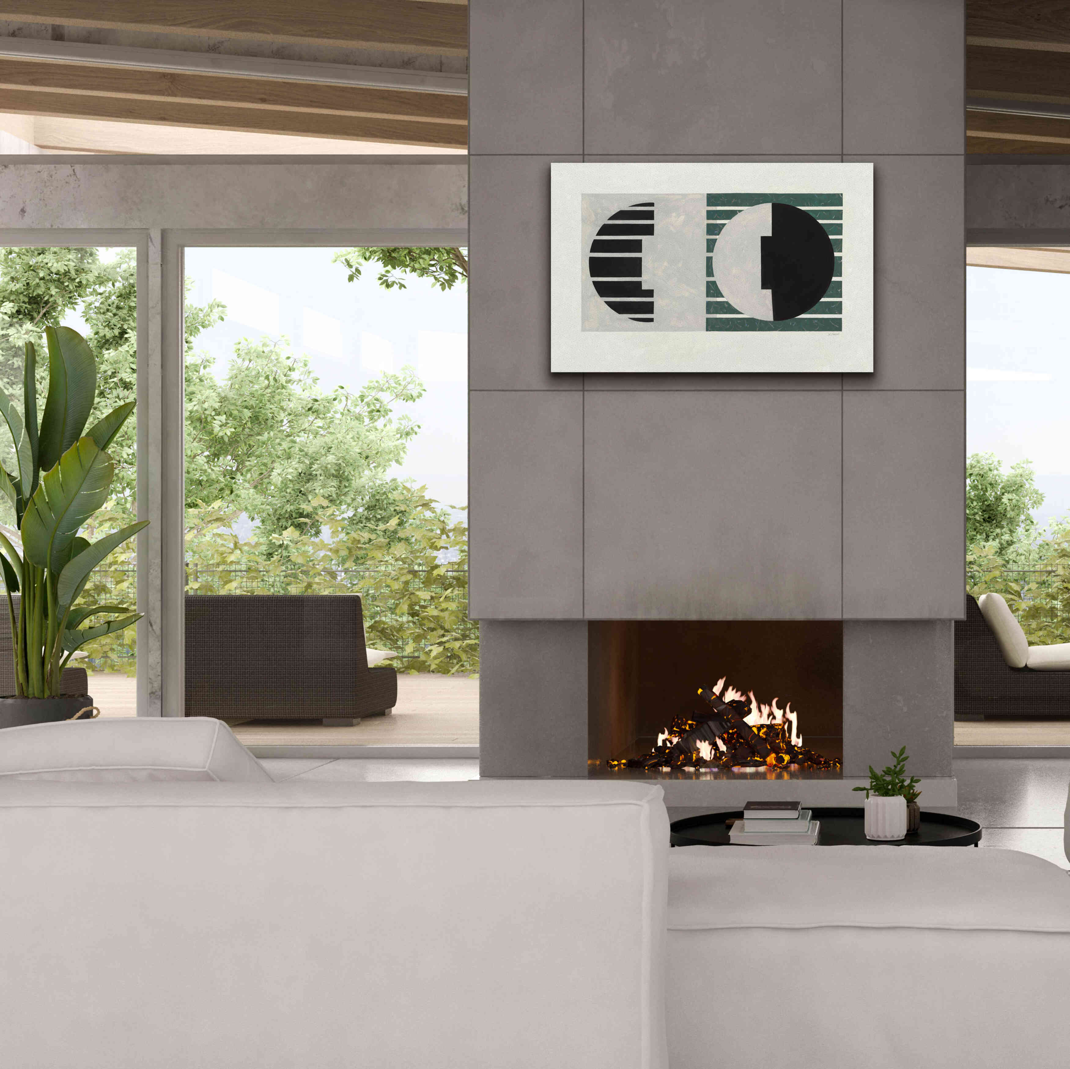 'Latitude Green' by Mike Schick, Giclee Canvas Wall Art,40 x 26