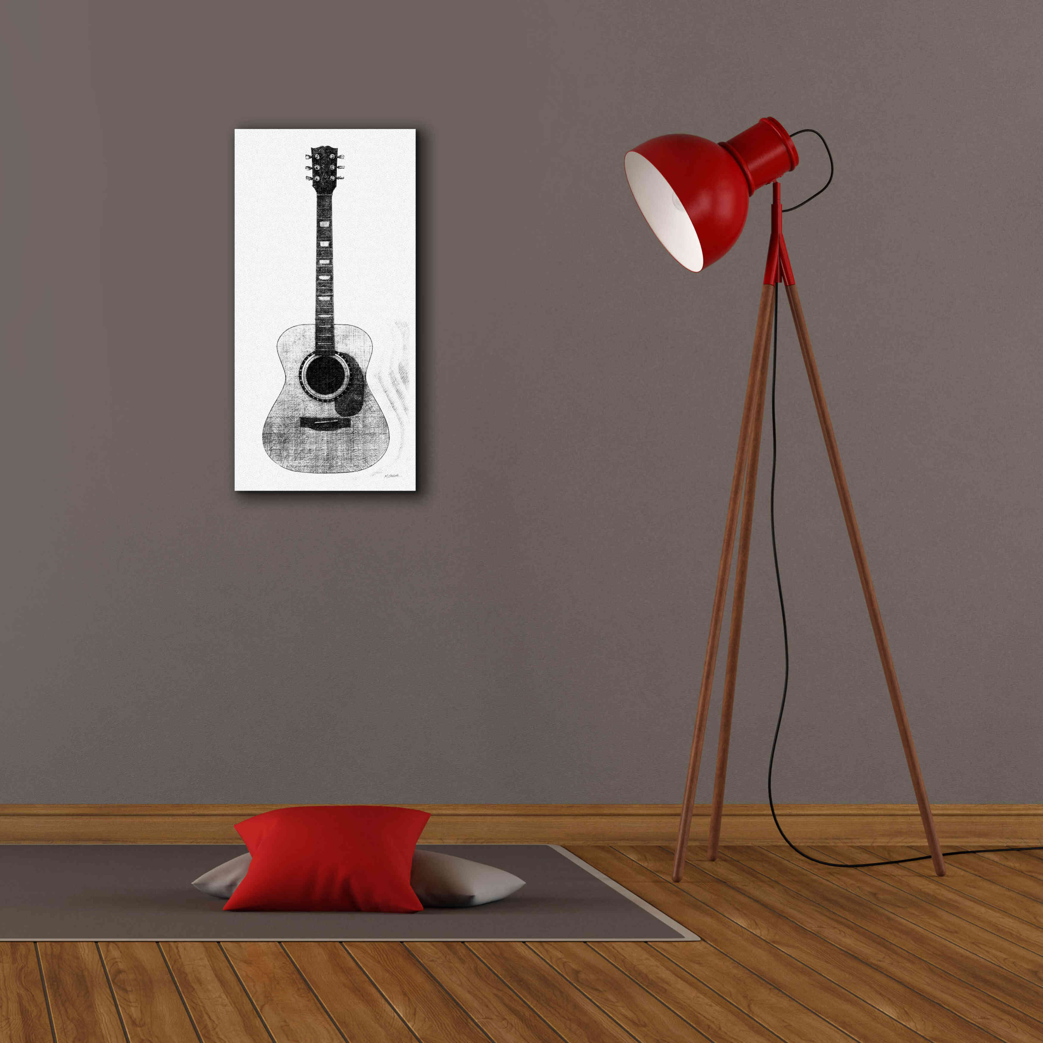 'Garage Band II' by Mike Schick, Giclee Canvas Wall Art,12 x 24