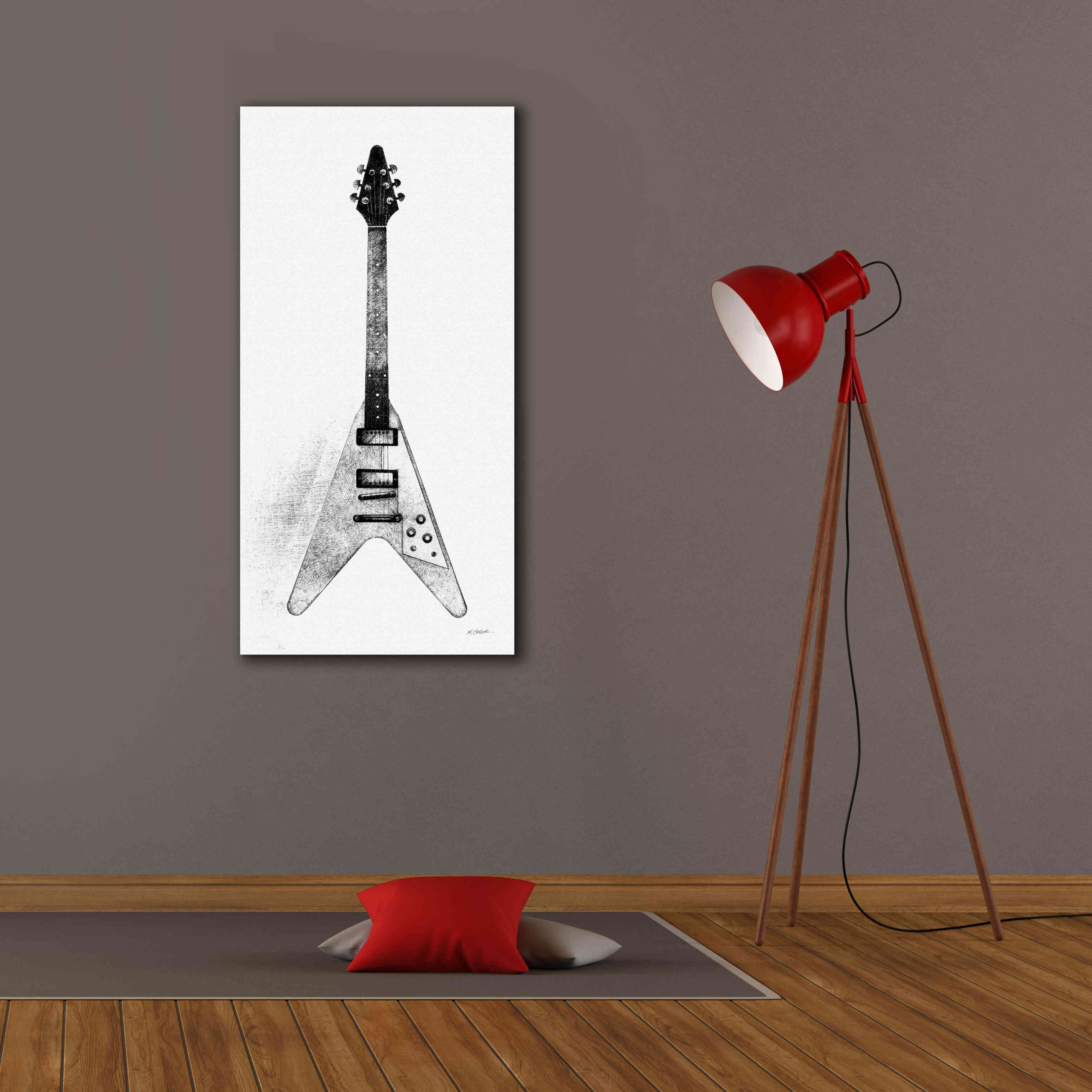 'Garage Band III' by Mike Schick, Giclee Canvas Wall Art,20 x 40