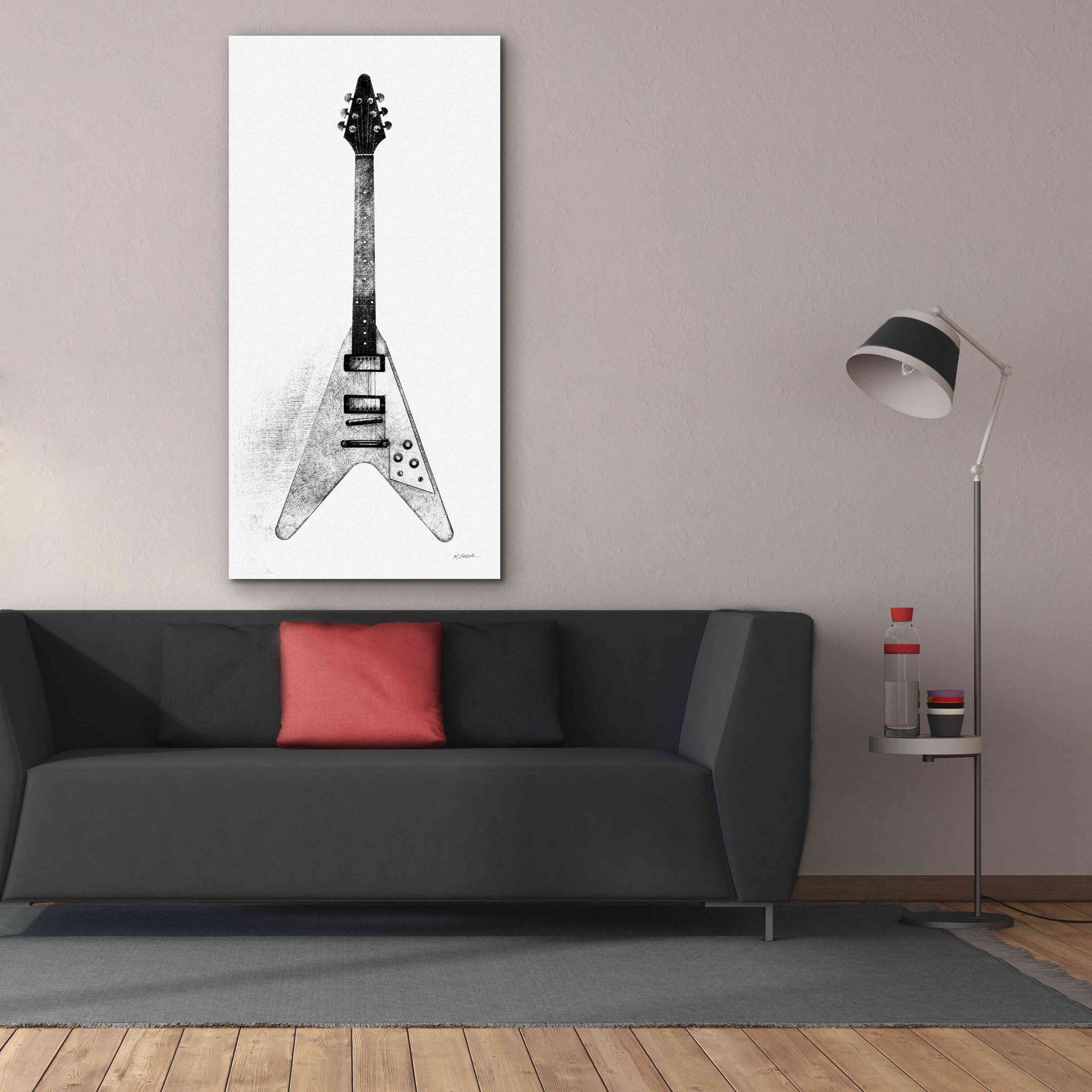 'Garage Band III' by Mike Schick, Giclee Canvas Wall Art,30 x 60