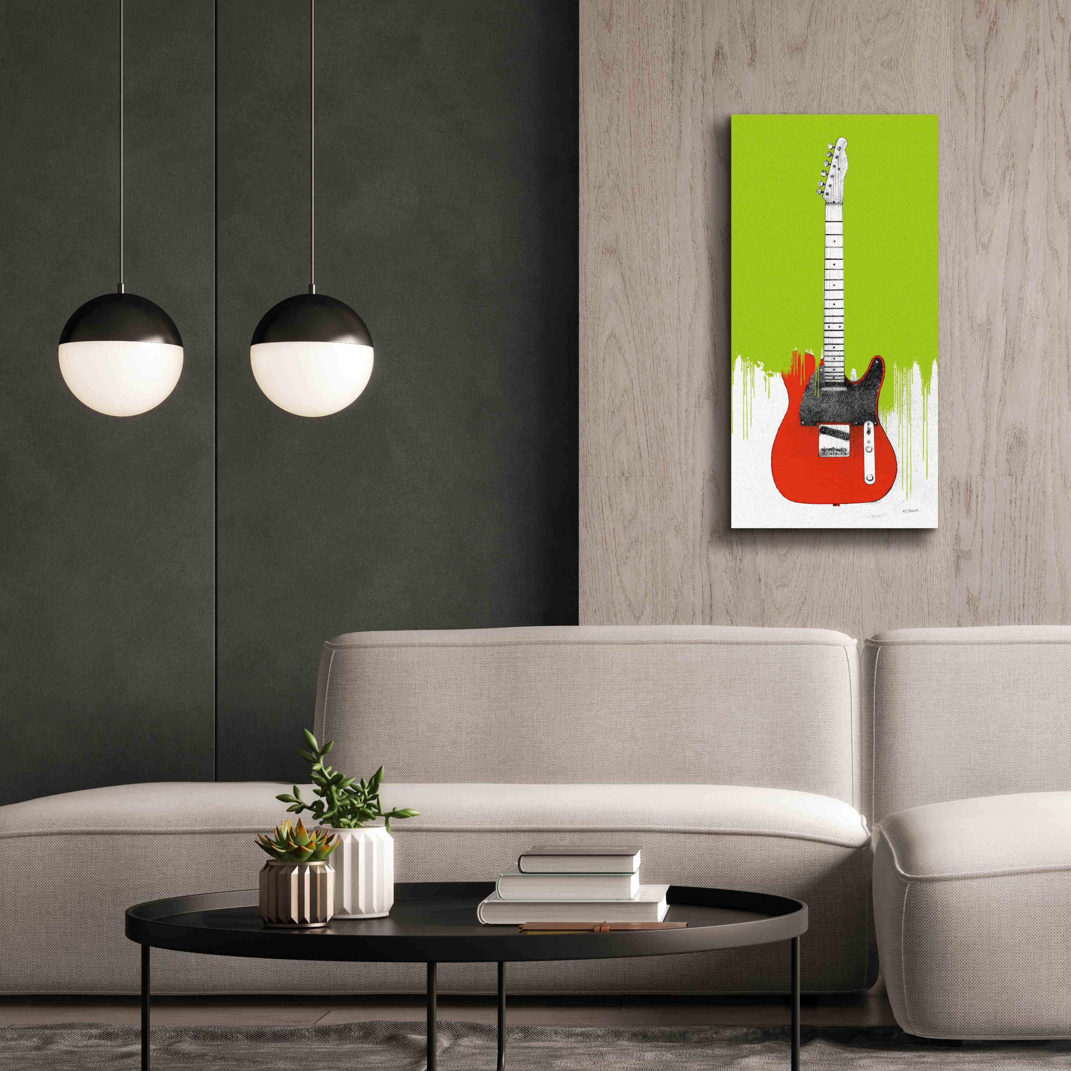 'Garage Band I Paint' by Mike Schick, Giclee Canvas Wall Art,20 x 40