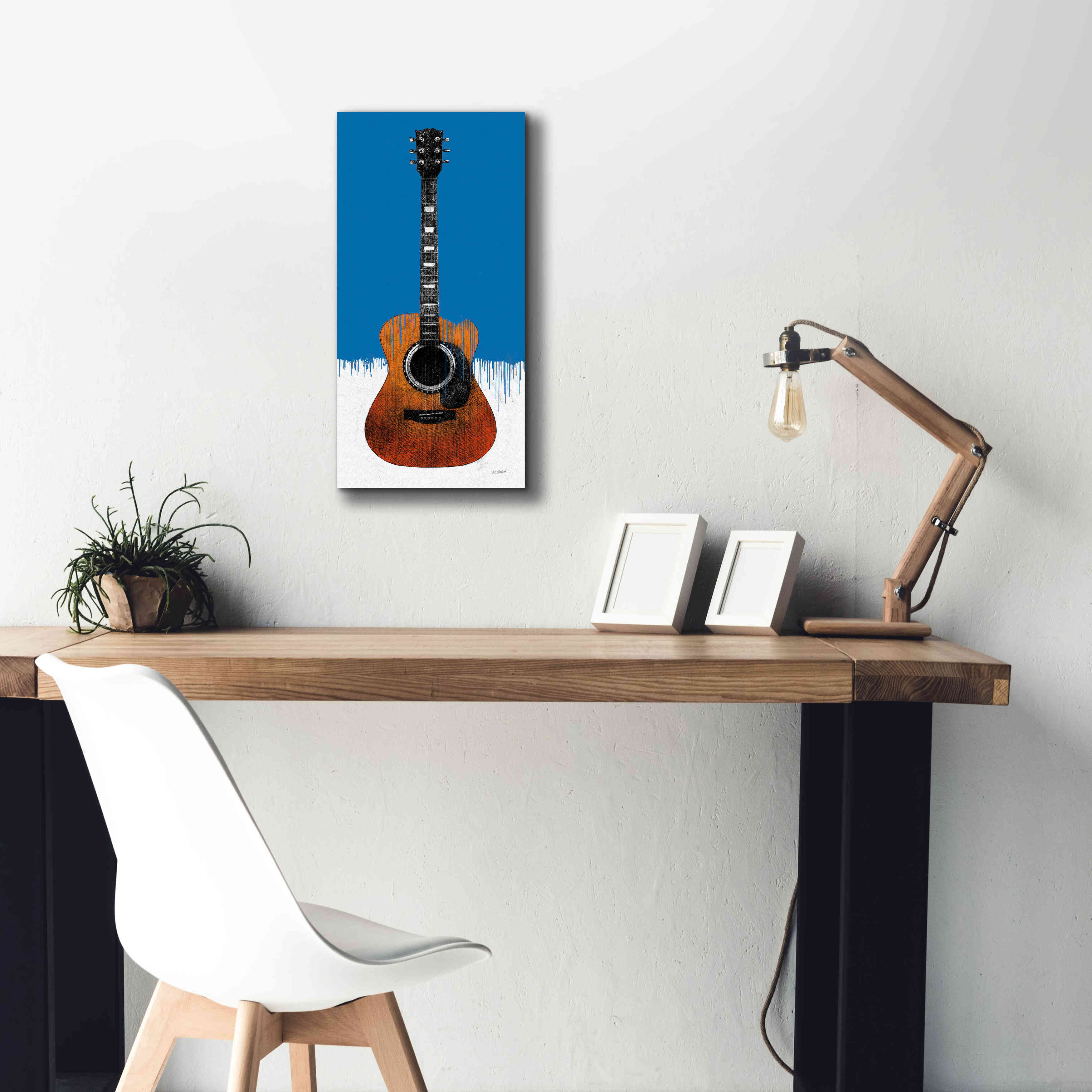 'Garage Band II Paint' by Mike Schick, Giclee Canvas Wall Art,12 x 24