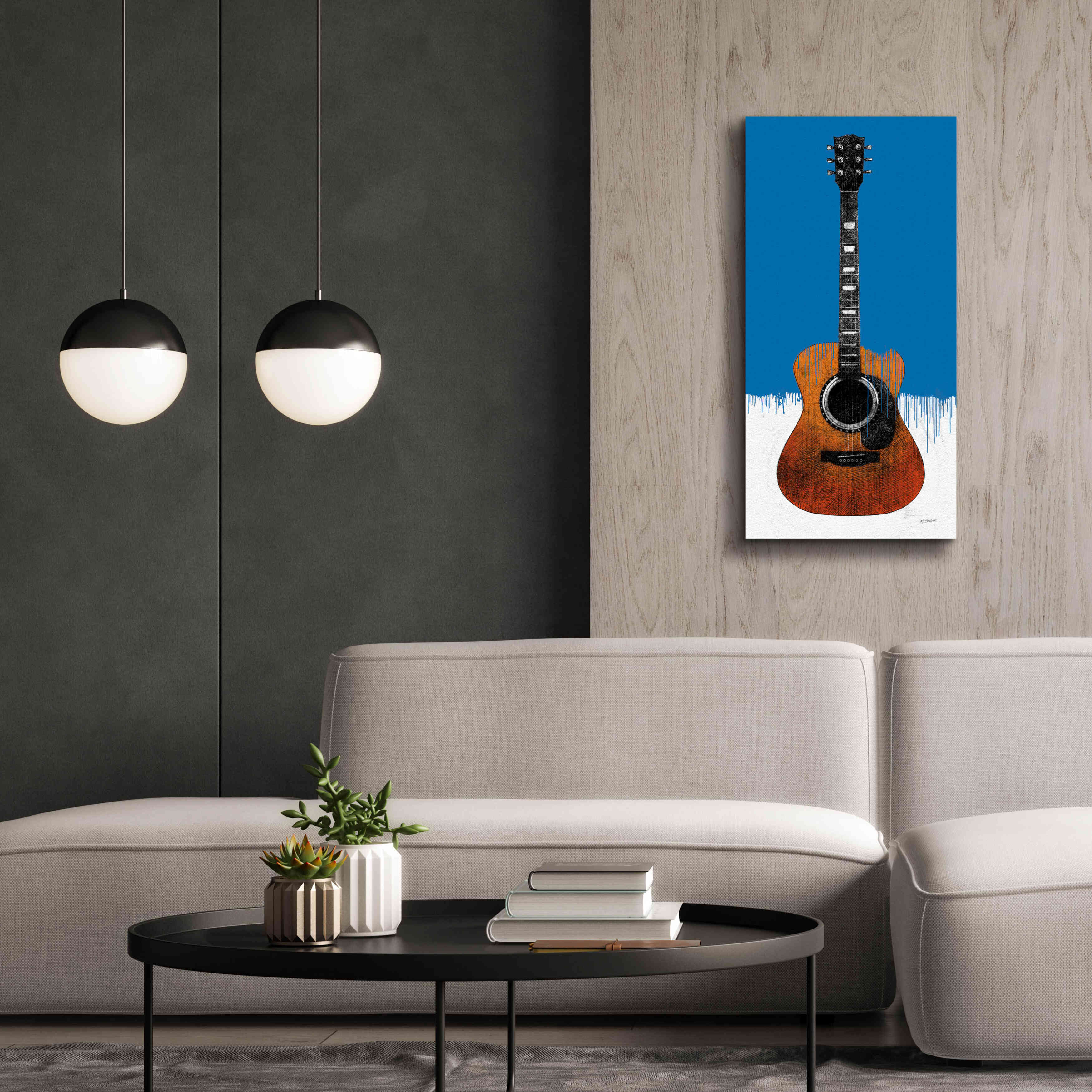 'Garage Band II Paint' by Mike Schick, Giclee Canvas Wall Art,20 x 40