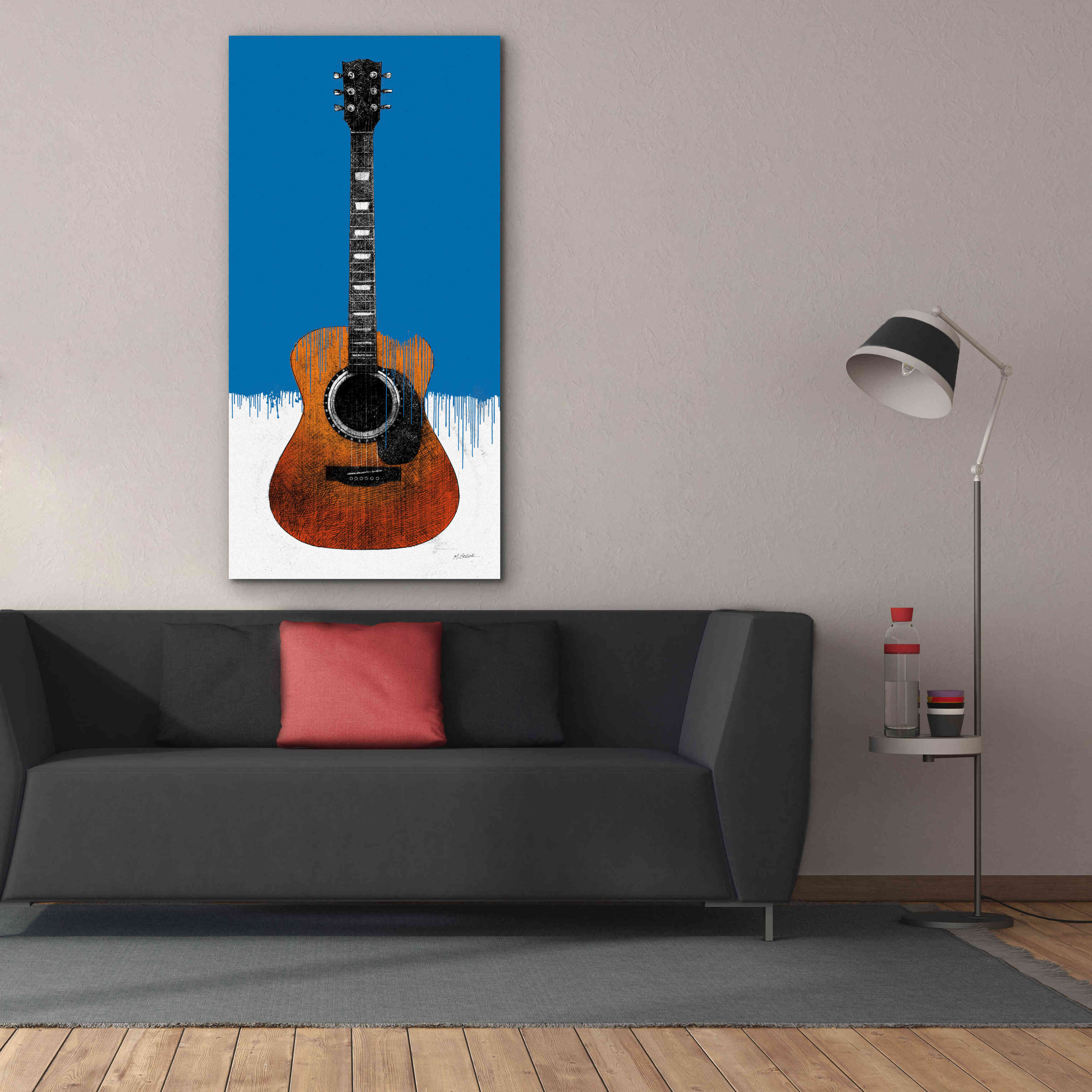 'Garage Band II Paint' by Mike Schick, Giclee Canvas Wall Art,30 x 60