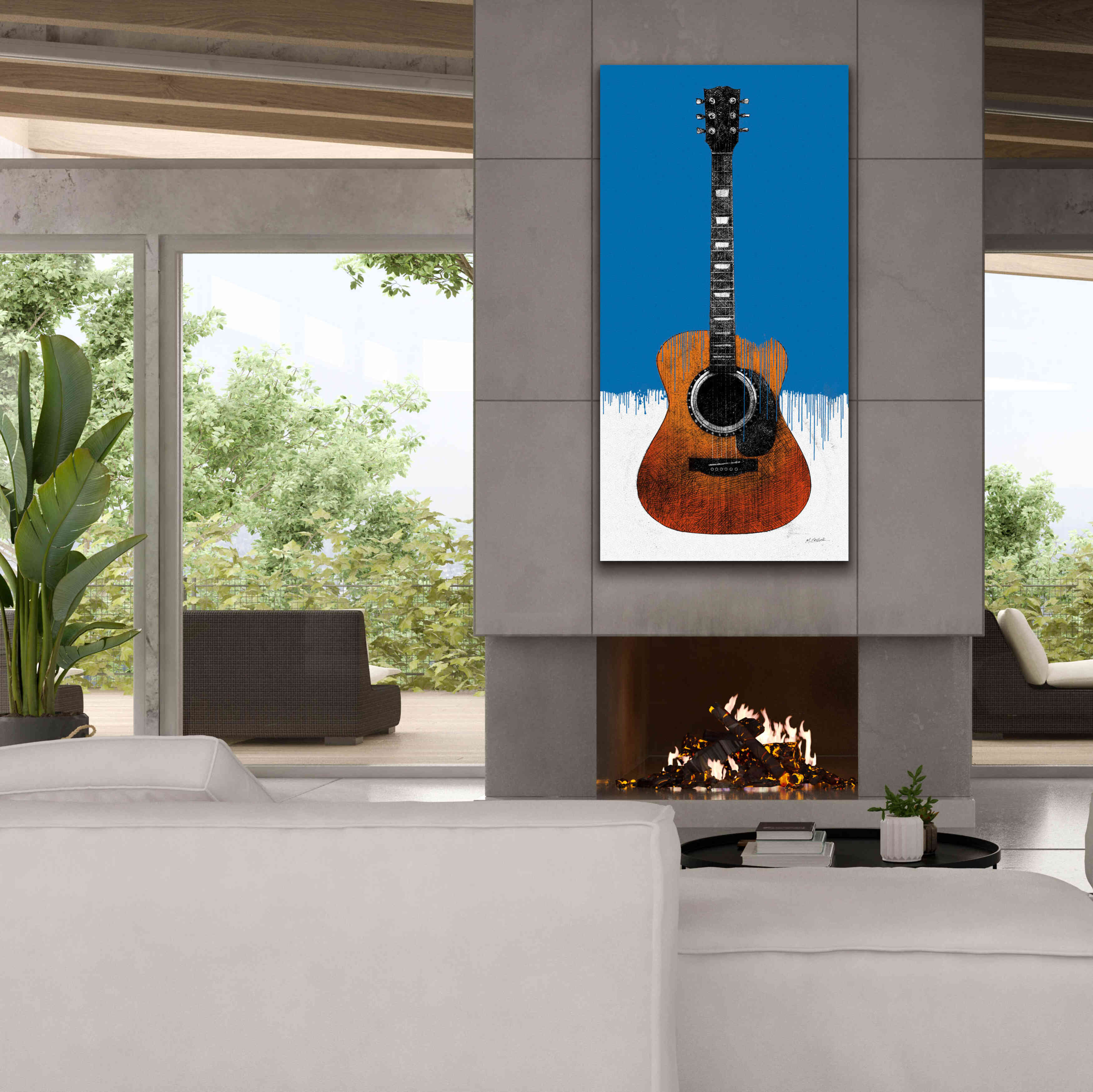 'Garage Band II Paint' by Mike Schick, Giclee Canvas Wall Art,30 x 60