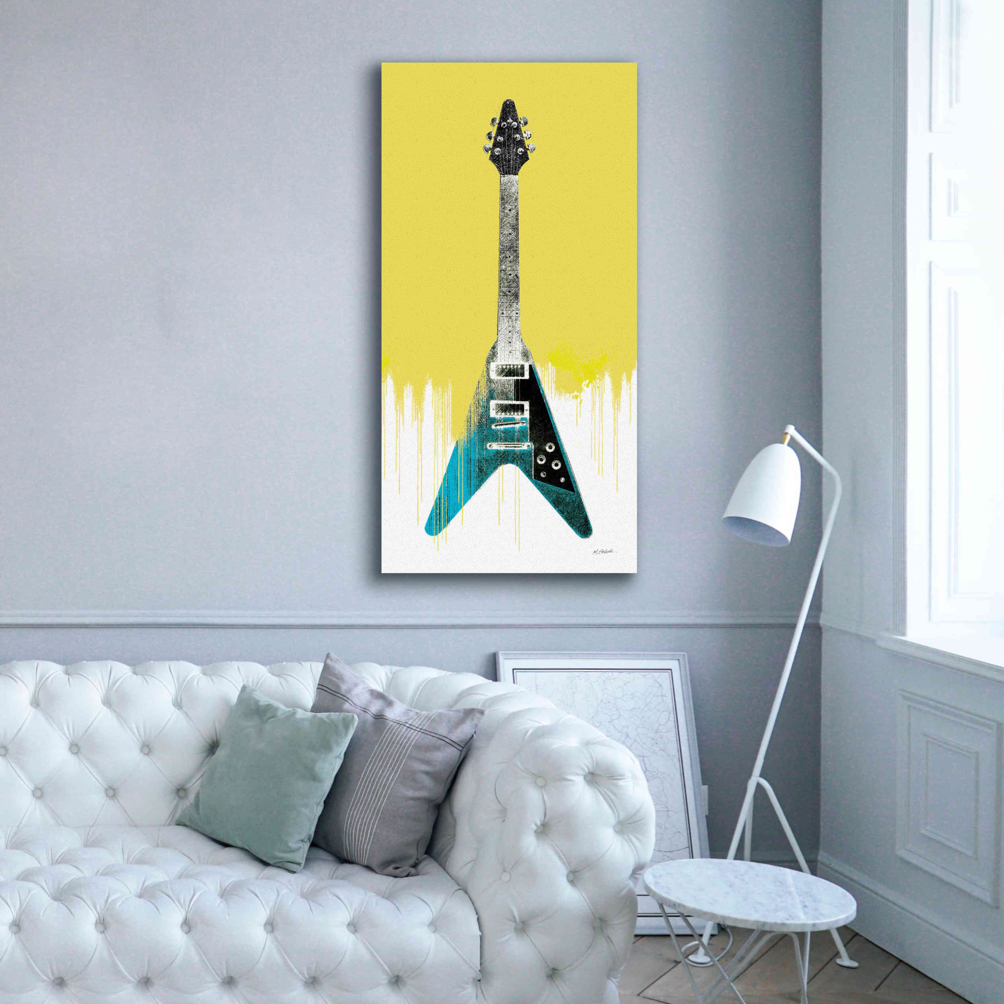 'Garage Band III Paint' by Mike Schick, Giclee Canvas Wall Art,30 x 60