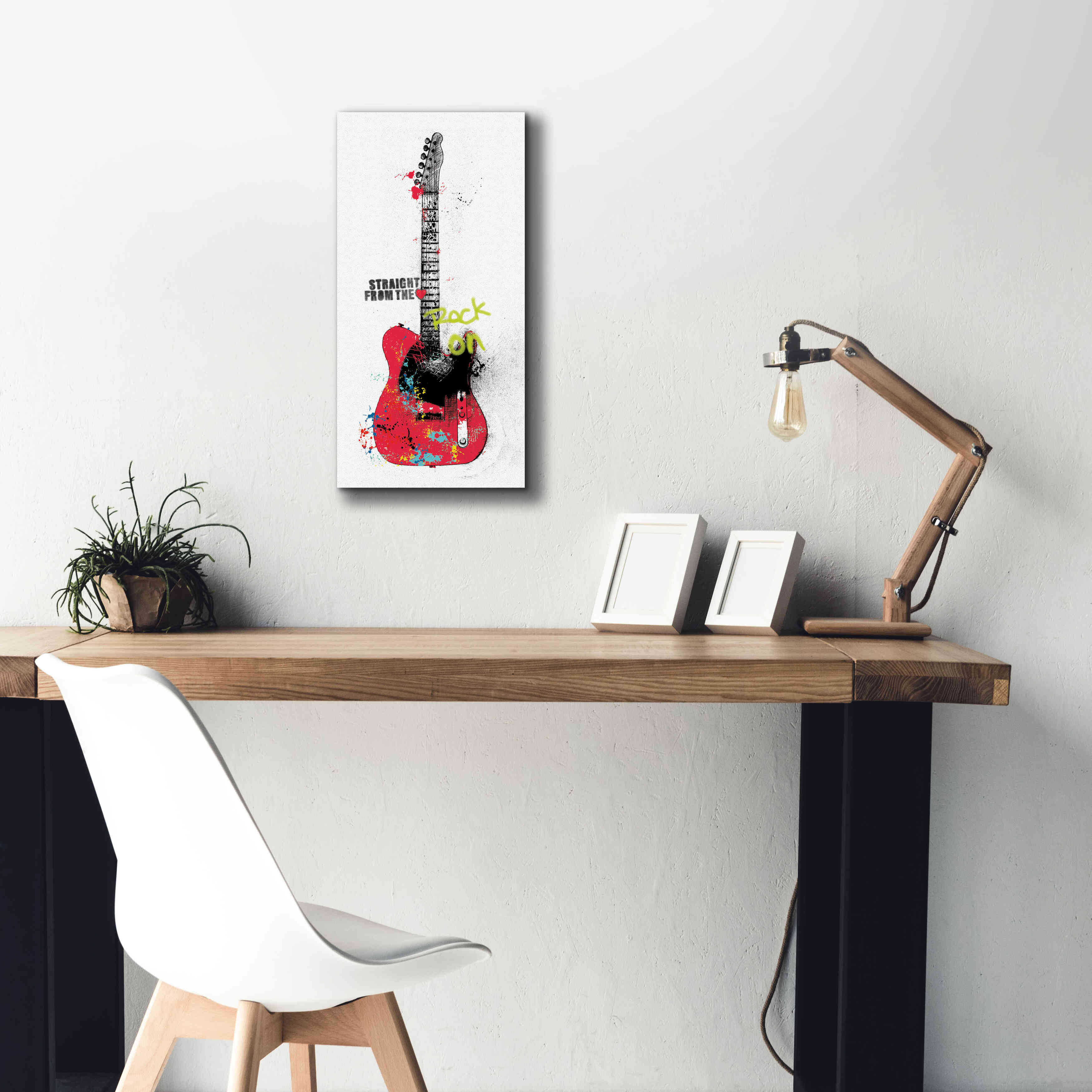 'Garage Band I Graffiti' by Mike Schick, Giclee Canvas Wall Art,12 x 24