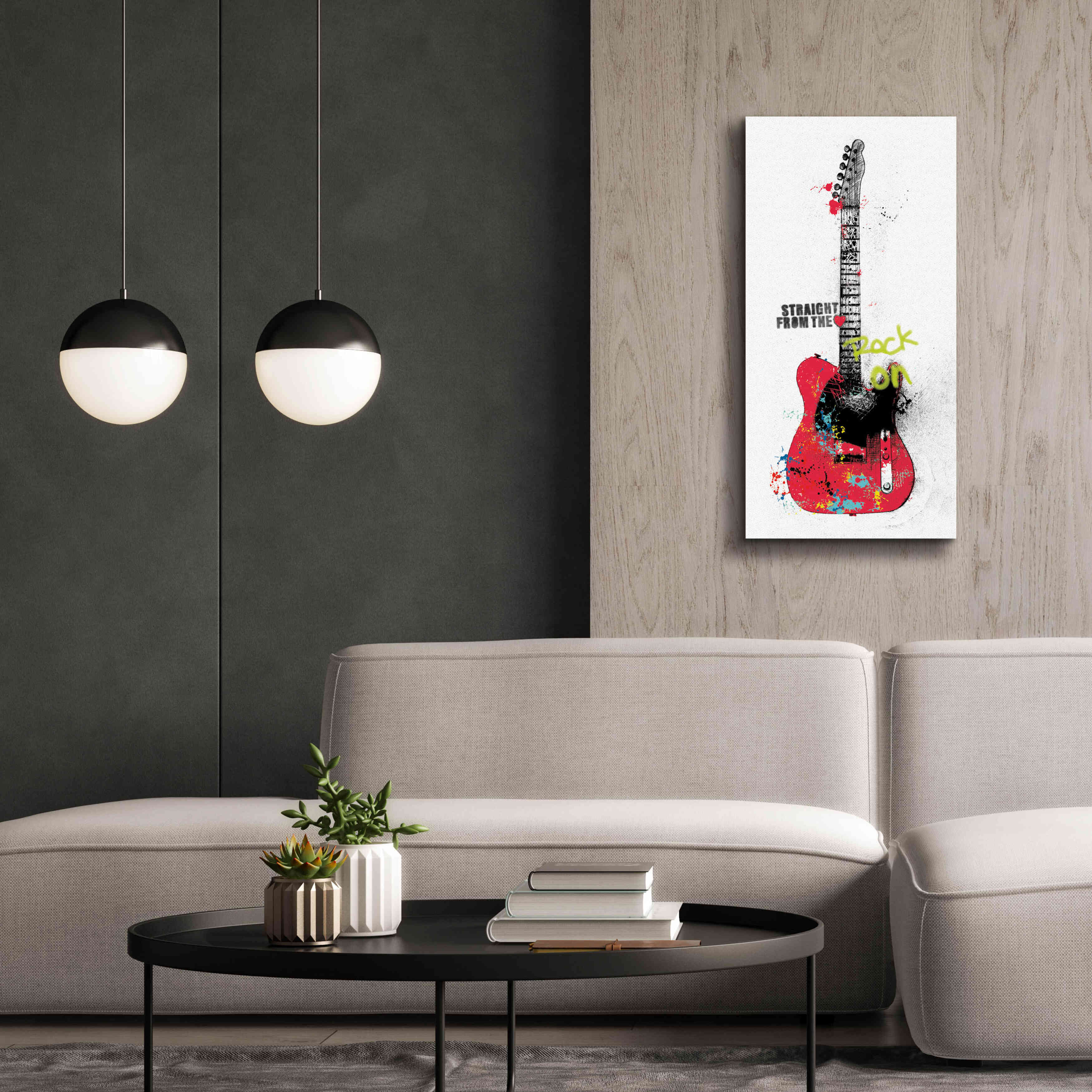 'Garage Band I Graffiti' by Mike Schick, Giclee Canvas Wall Art,20 x 40