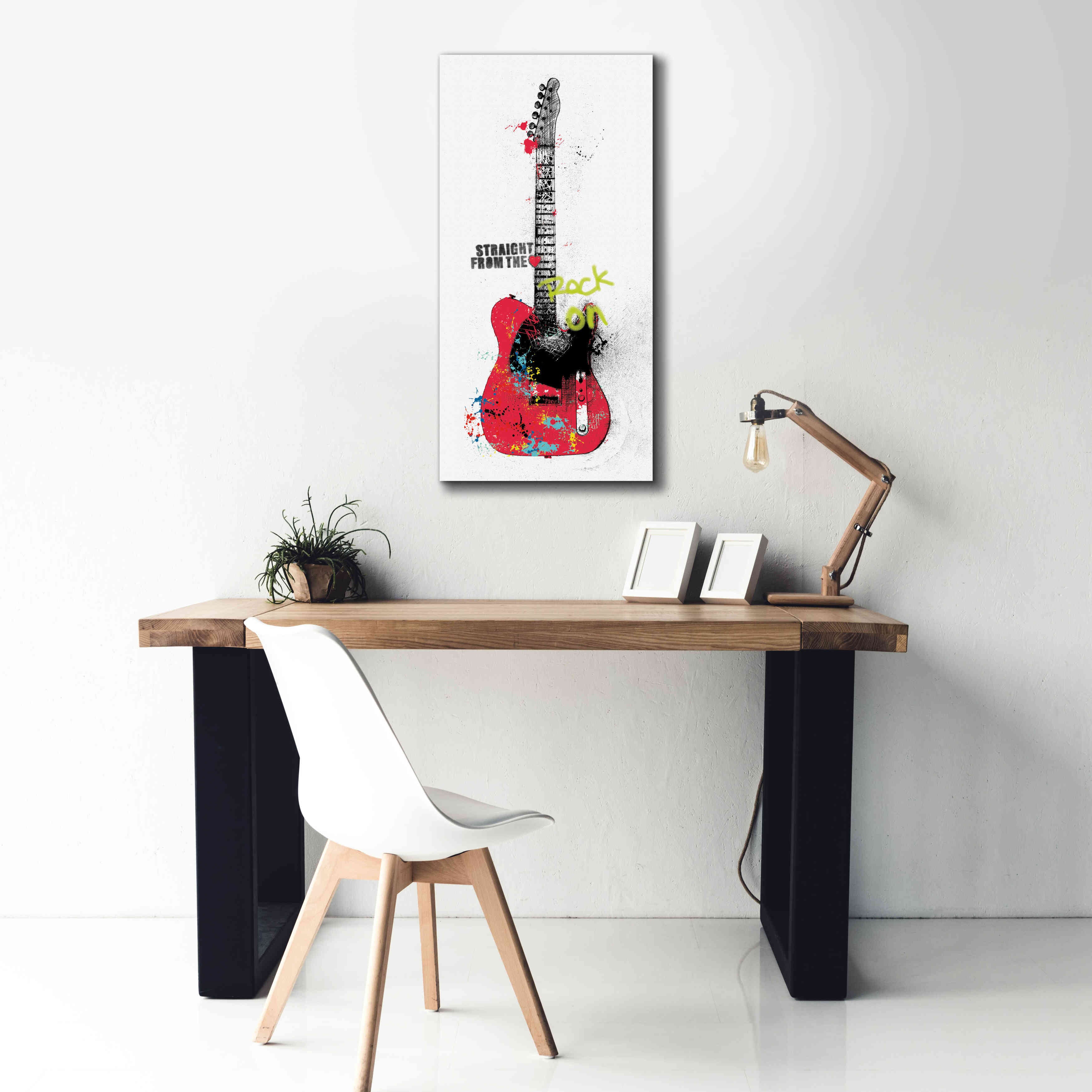 'Garage Band I Graffiti' by Mike Schick, Giclee Canvas Wall Art,20 x 40