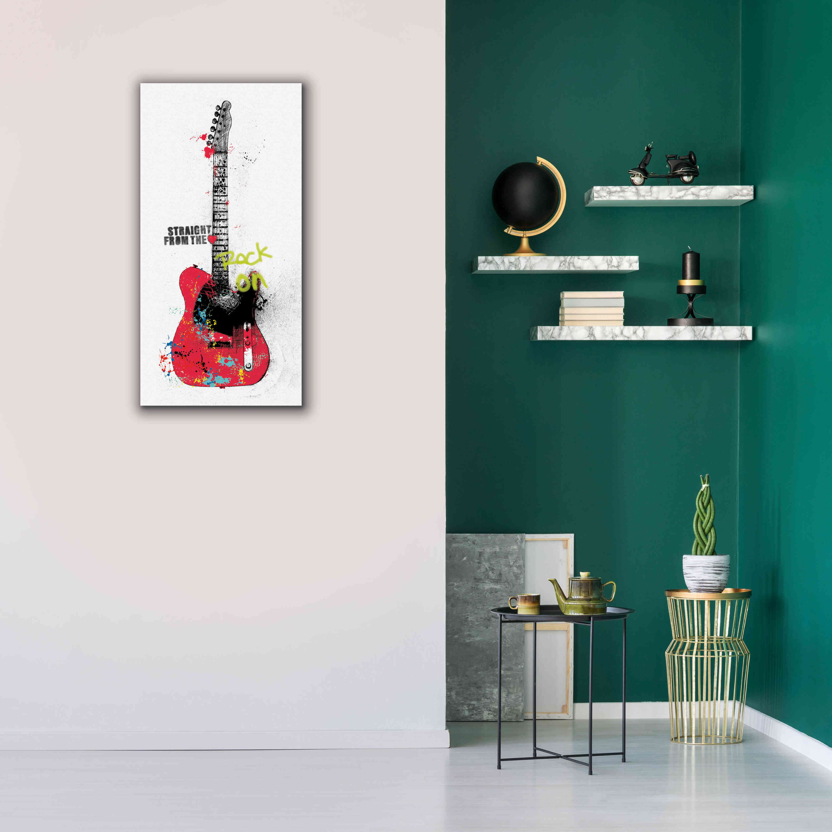 'Garage Band I Graffiti' by Mike Schick, Giclee Canvas Wall Art,20 x 40