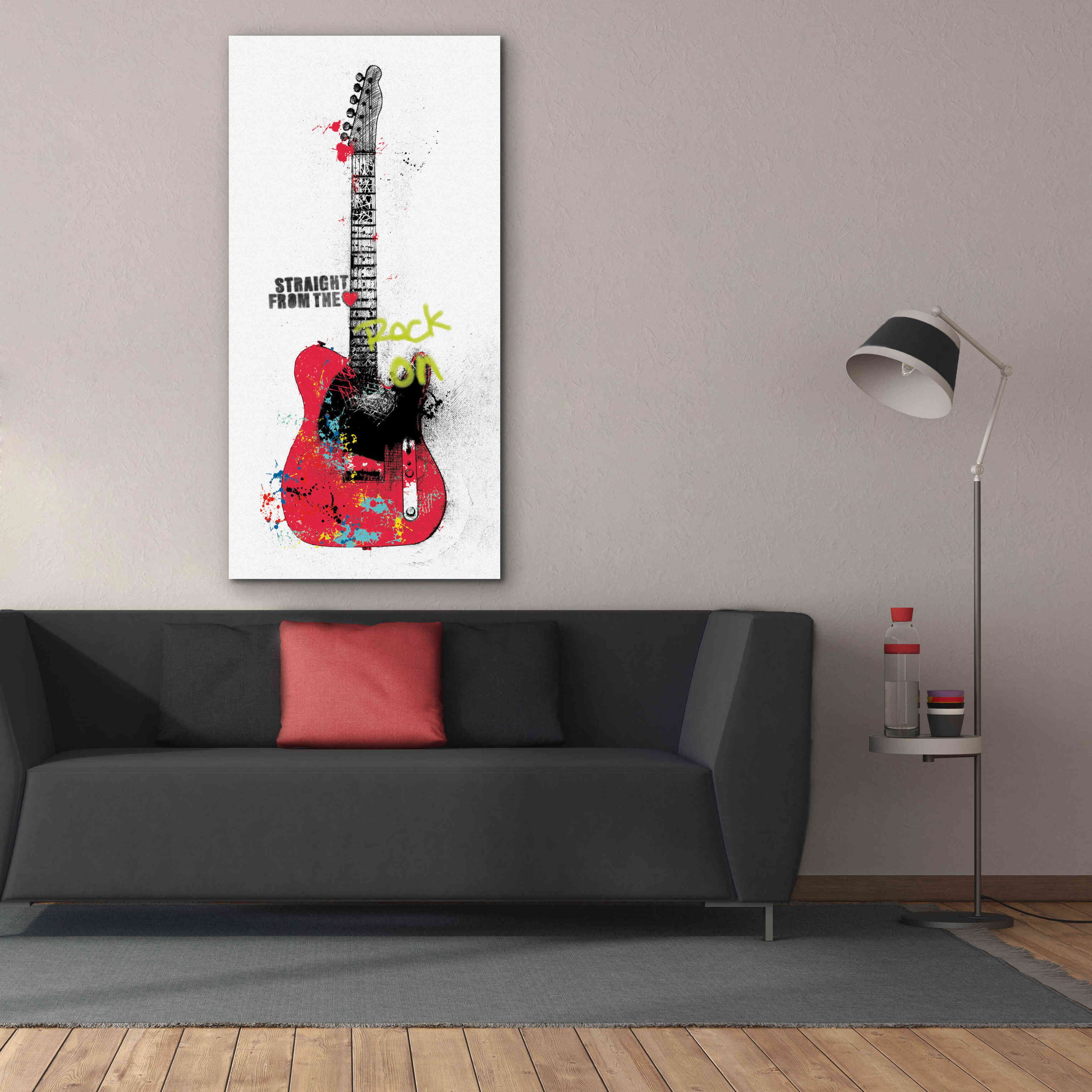 'Garage Band I Graffiti' by Mike Schick, Giclee Canvas Wall Art,30 x 60