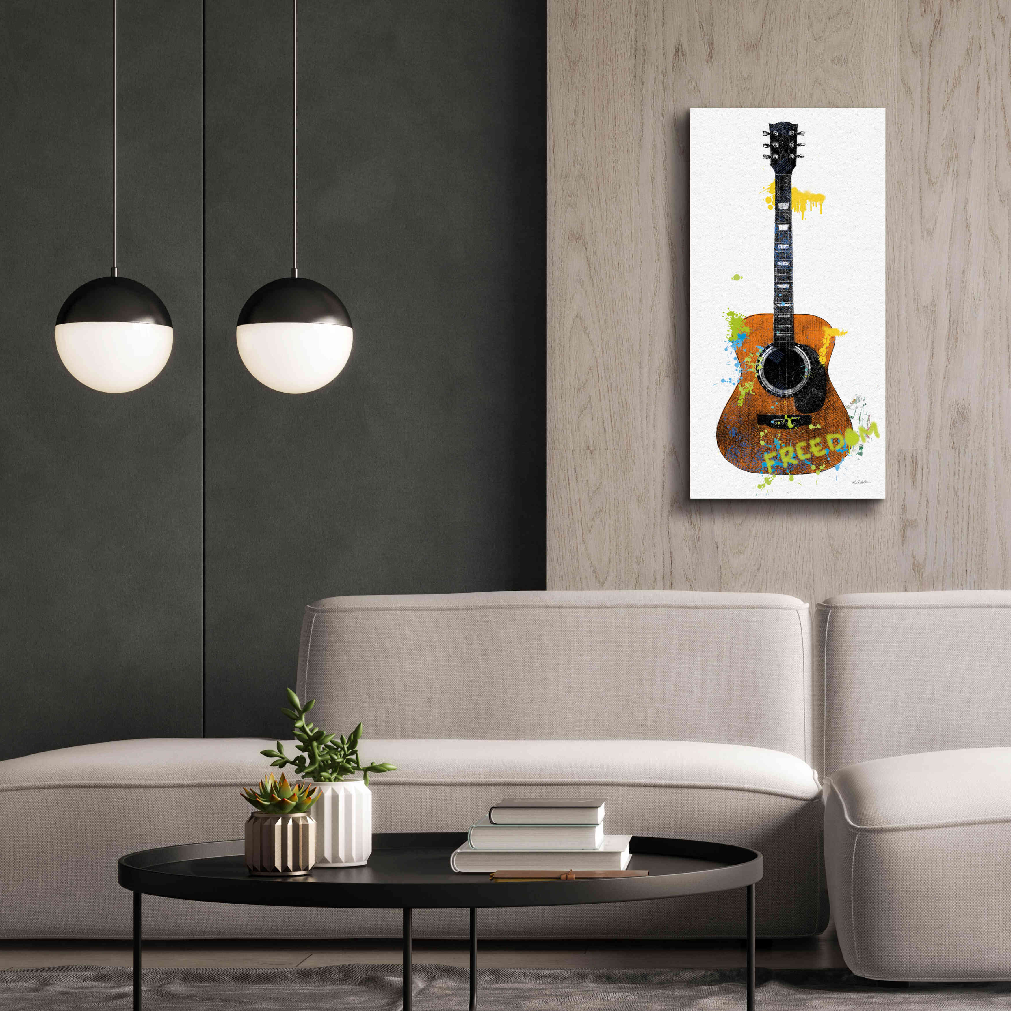 'Garage Band II Graffiti' by Mike Schick, Giclee Canvas Wall Art,20 x 40