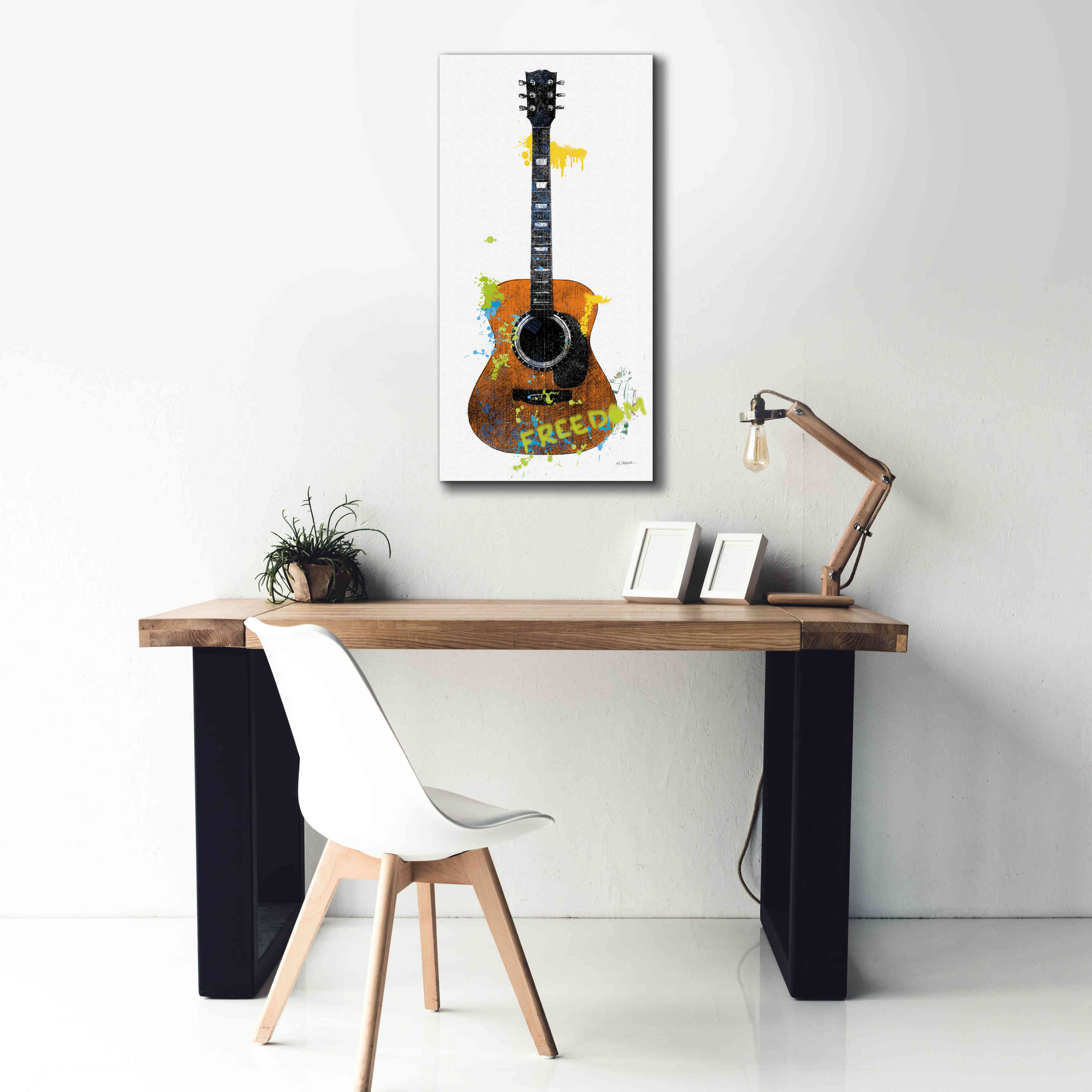 'Garage Band II Graffiti' by Mike Schick, Giclee Canvas Wall Art,20 x 40