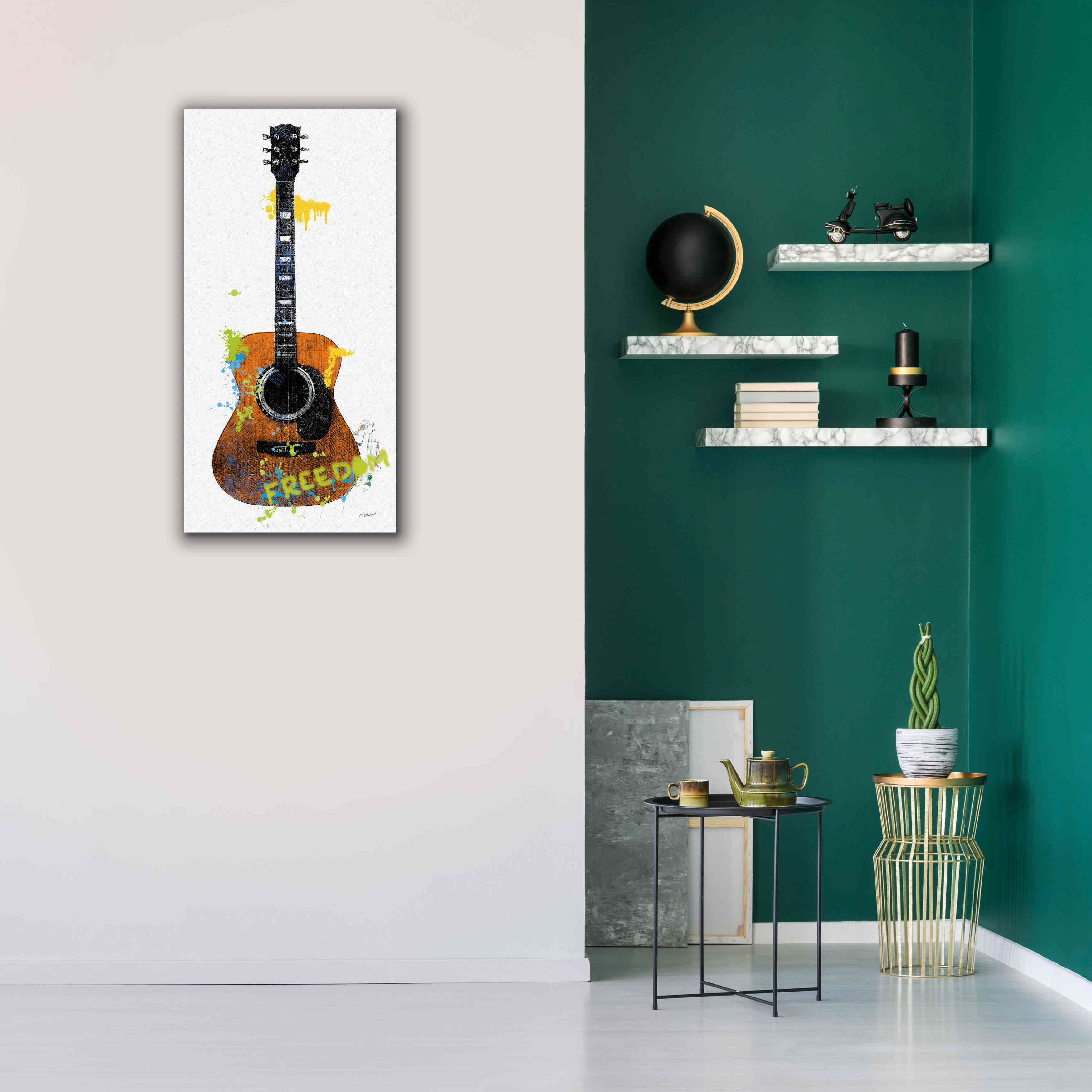 'Garage Band II Graffiti' by Mike Schick, Giclee Canvas Wall Art,20 x 40