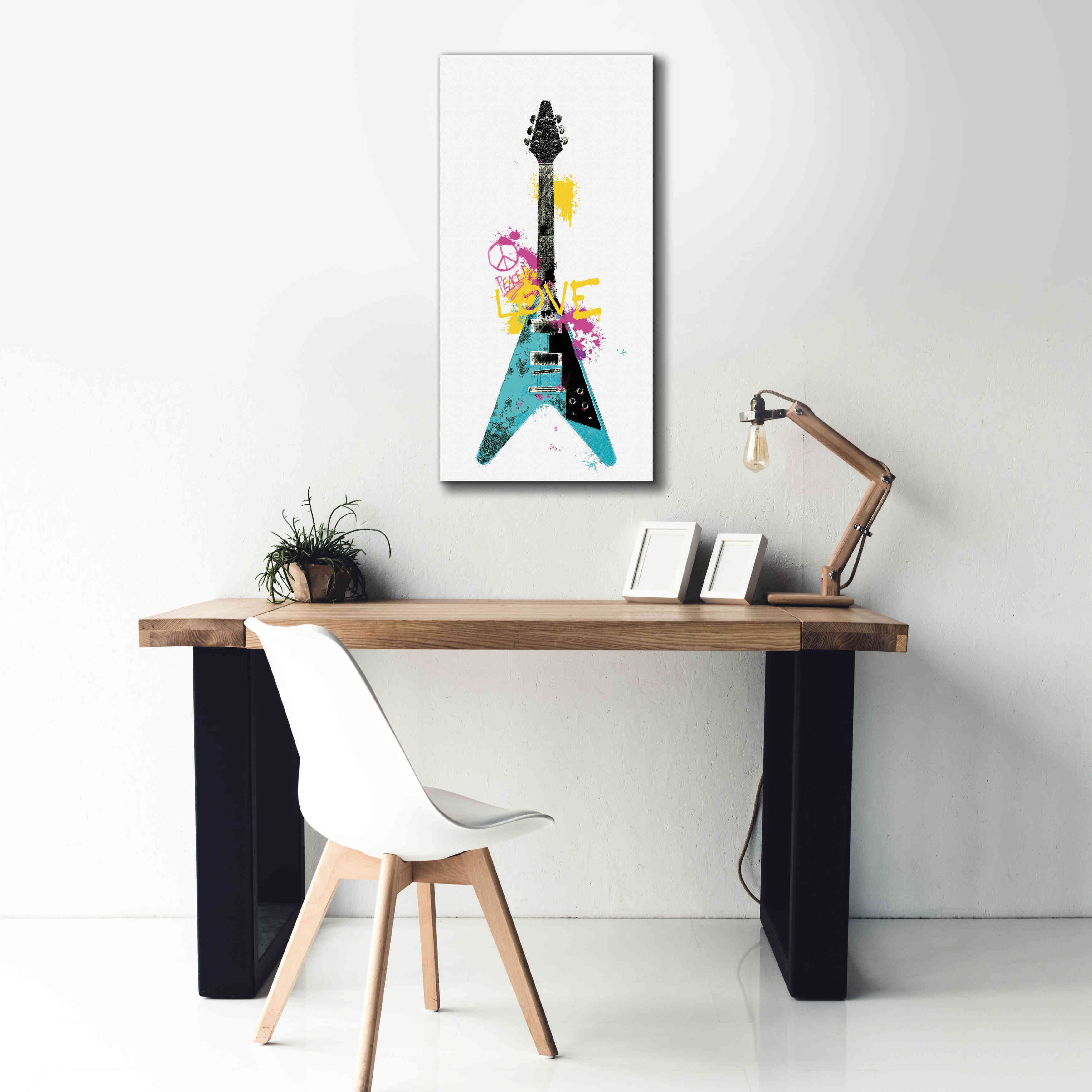 'Garage Band III Graffiti' by Mike Schick, Giclee Canvas Wall Art,20 x 40