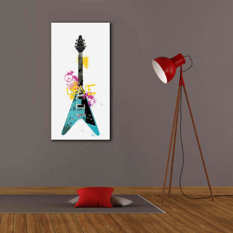 Image of 'Garage Band III Graffiti' by Mike Schick, Giclee Canvas Wall Art,20 x 40