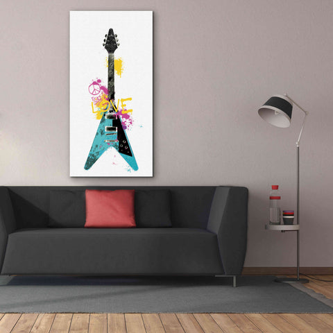 Image of 'Garage Band III Graffiti' by Mike Schick, Giclee Canvas Wall Art,30 x 60
