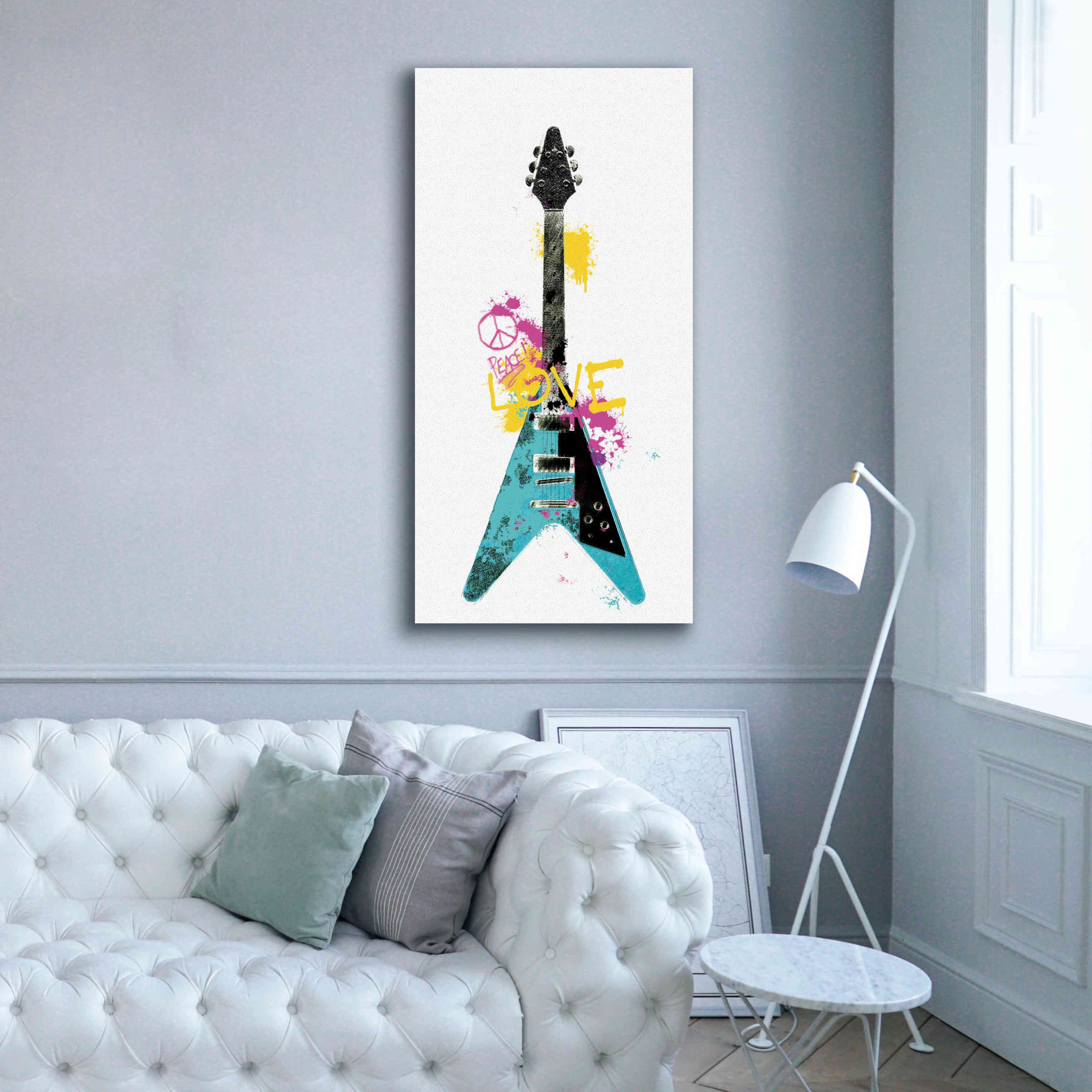 'Garage Band III Graffiti' by Mike Schick, Giclee Canvas Wall Art,30 x 60