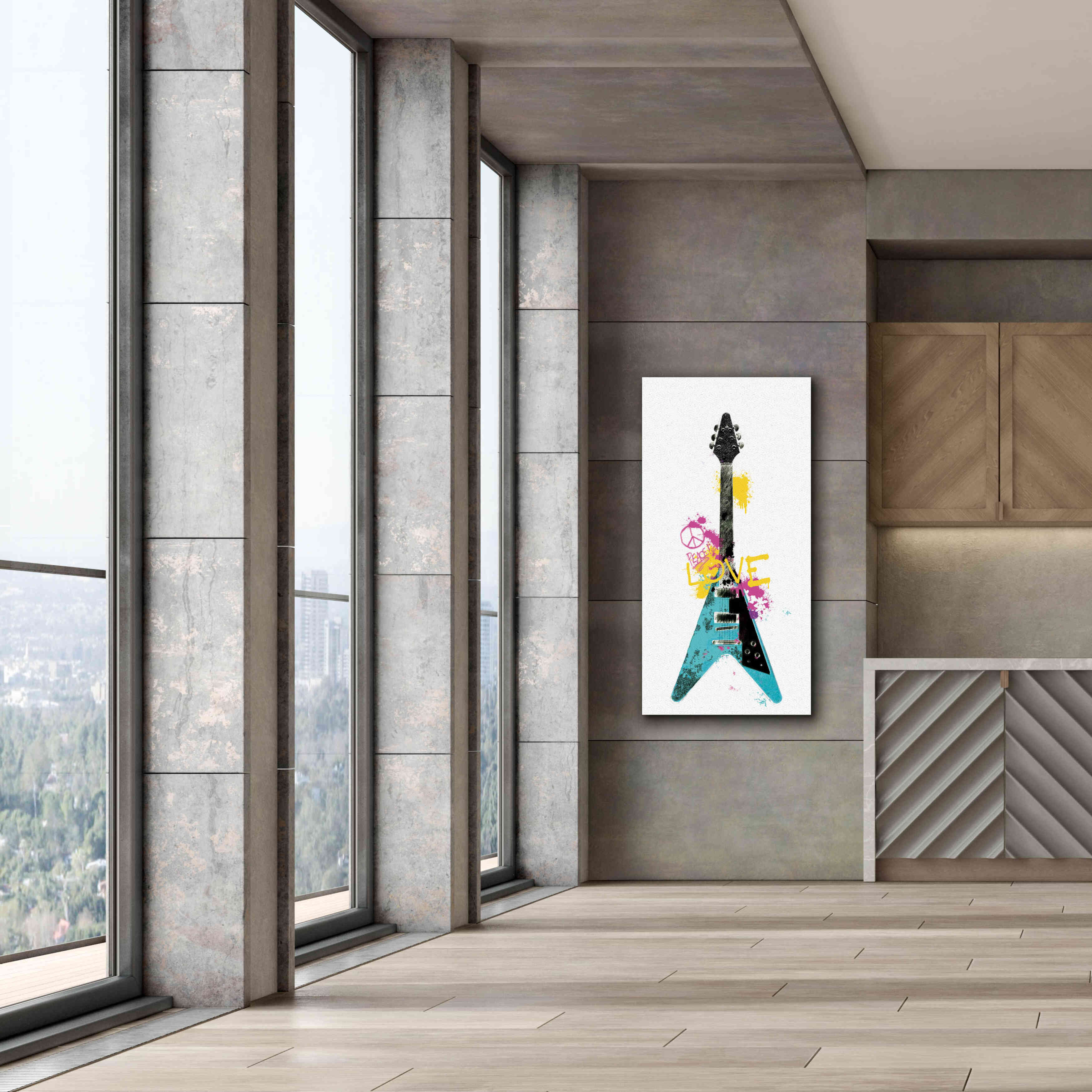 'Garage Band III Graffiti' by Mike Schick, Giclee Canvas Wall Art,30 x 60