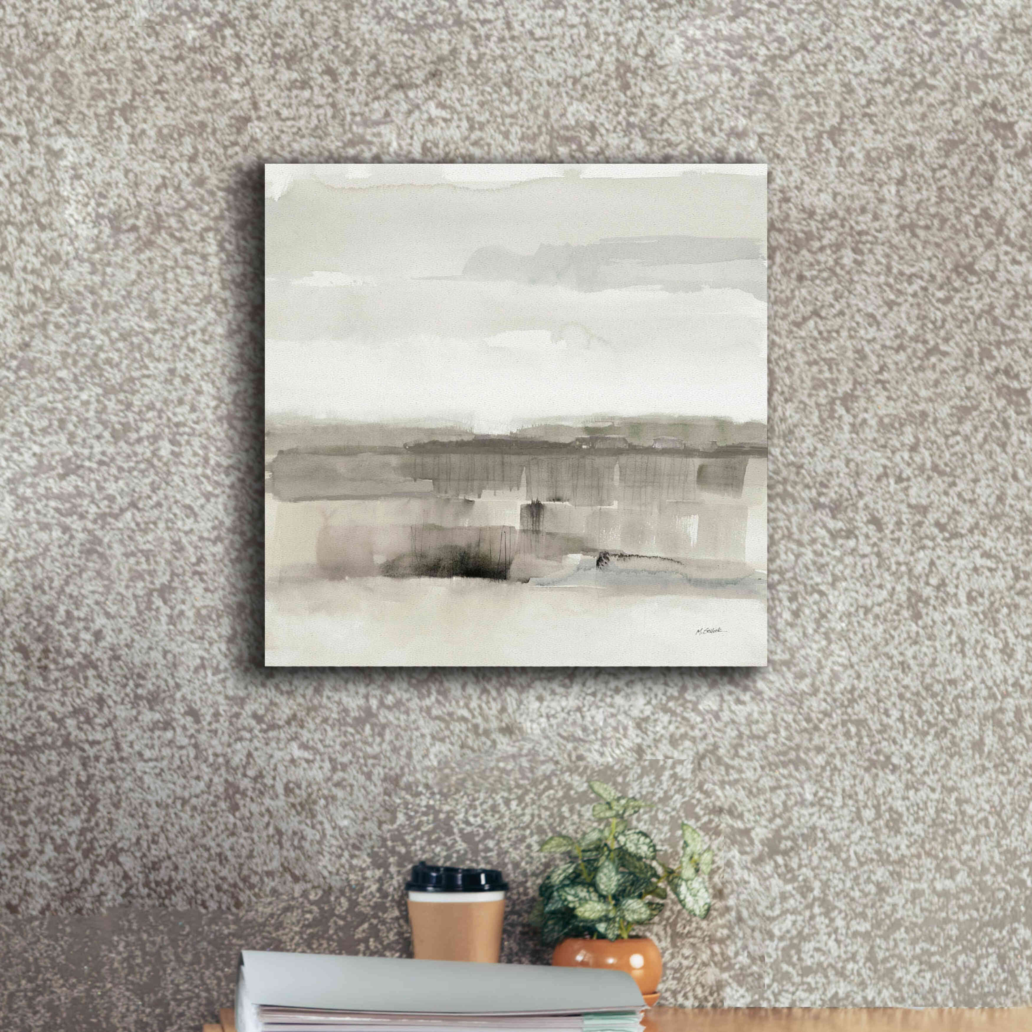 'Influence Of Line And Color Neutral' by Mike Schick, Giclee Canvas Wall Art,18x18