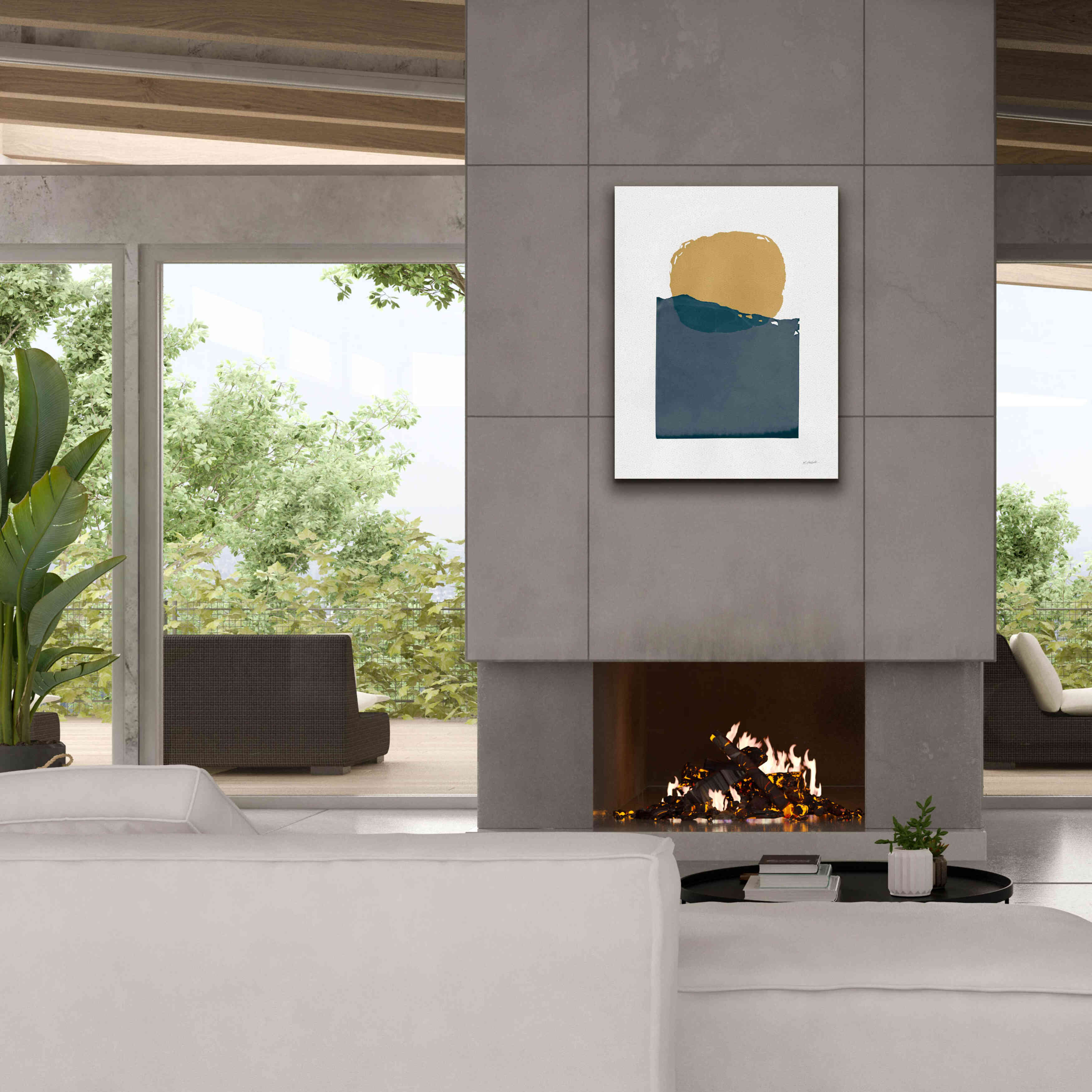 'Buoyant Dark' by Mike Schick, Giclee Canvas Wall Art,26 x 34