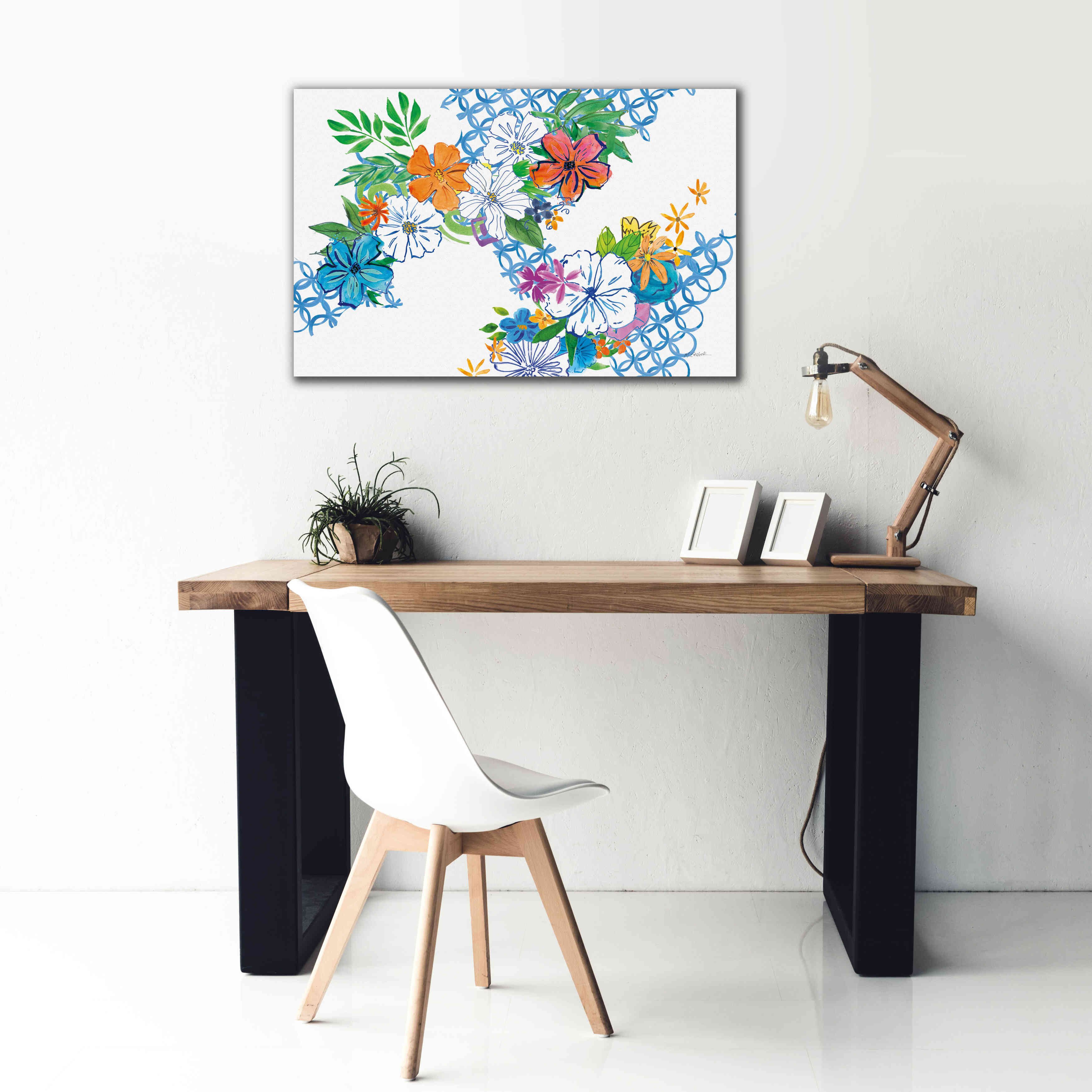 'Flower Power I' by Mike Schick, Giclee Canvas Wall Art,40 x 26