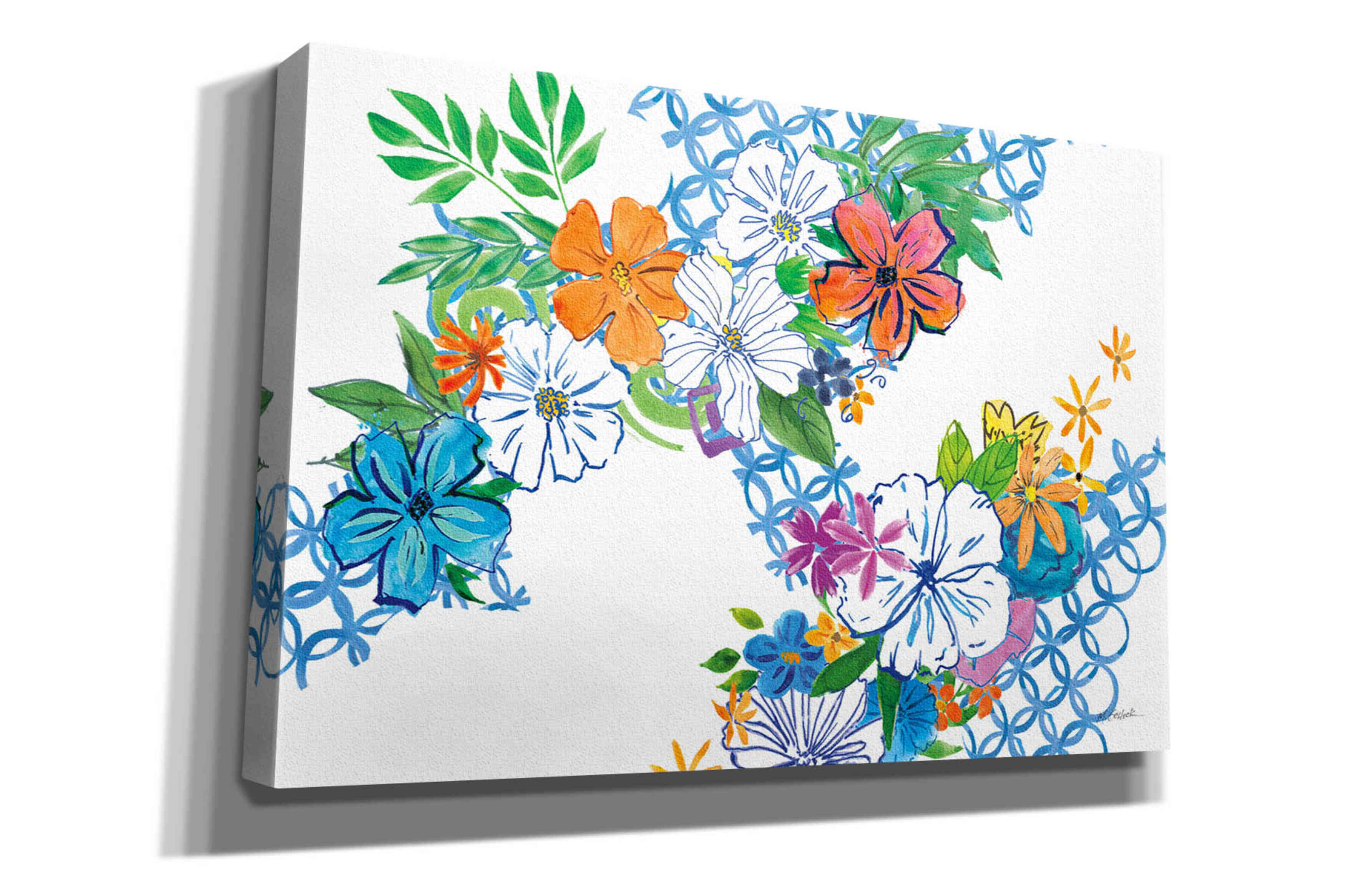 'Flower Power I' by Mike Schick, Giclee Canvas Wall Art