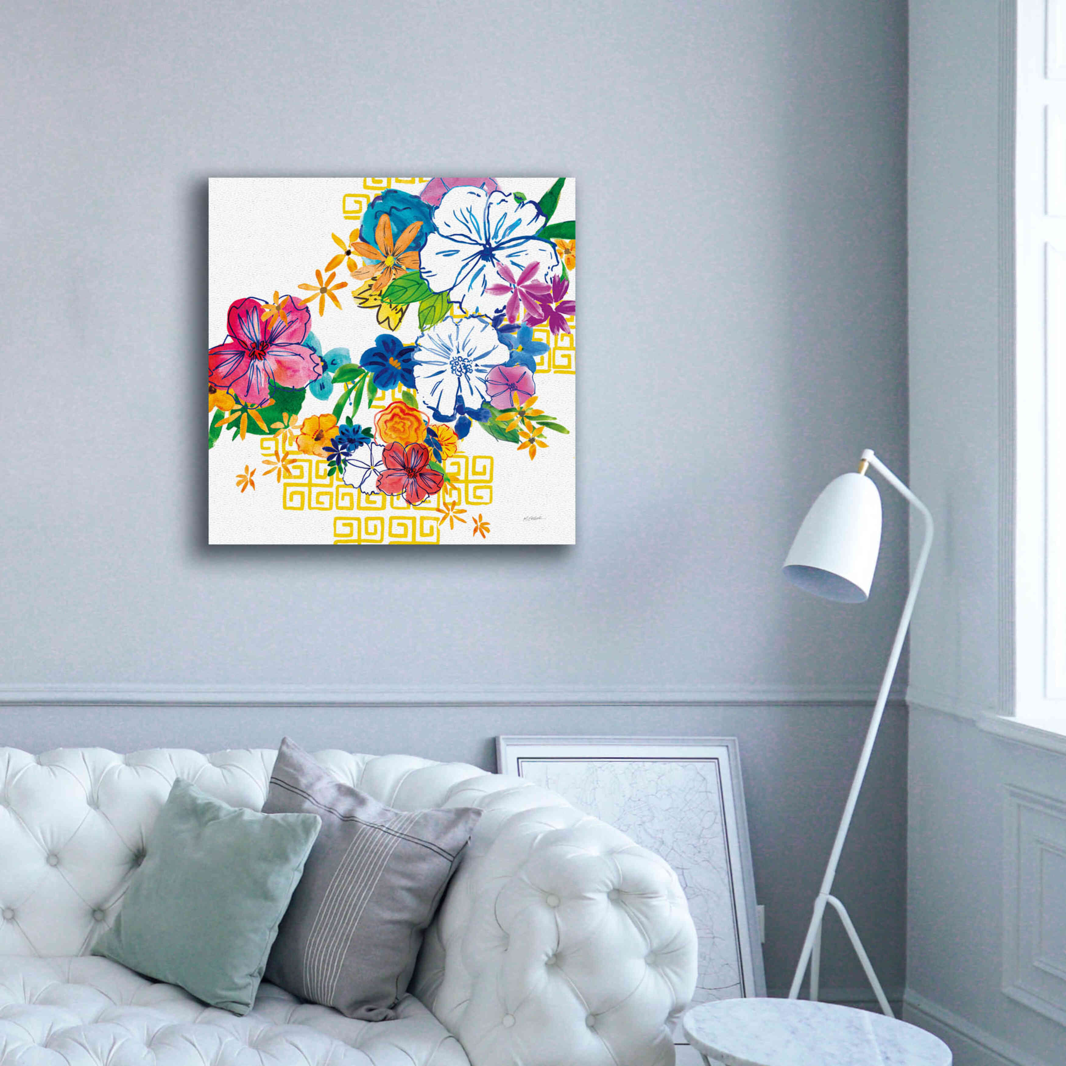 'Flower Power II' by Mike Schick, Giclee Canvas Wall Art,37x37