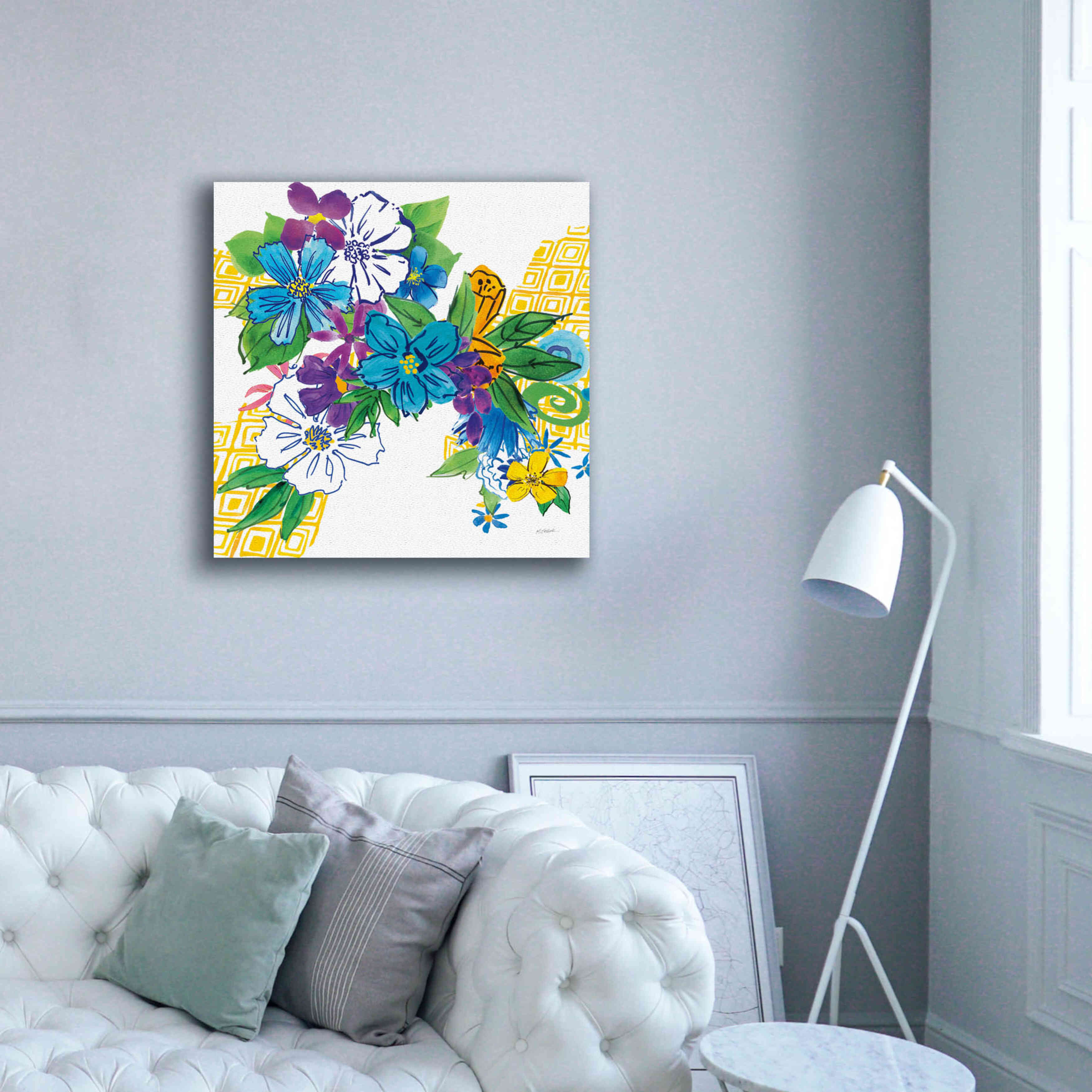 'Flower Power III' by Mike Schick, Giclee Canvas Wall Art,37x37
