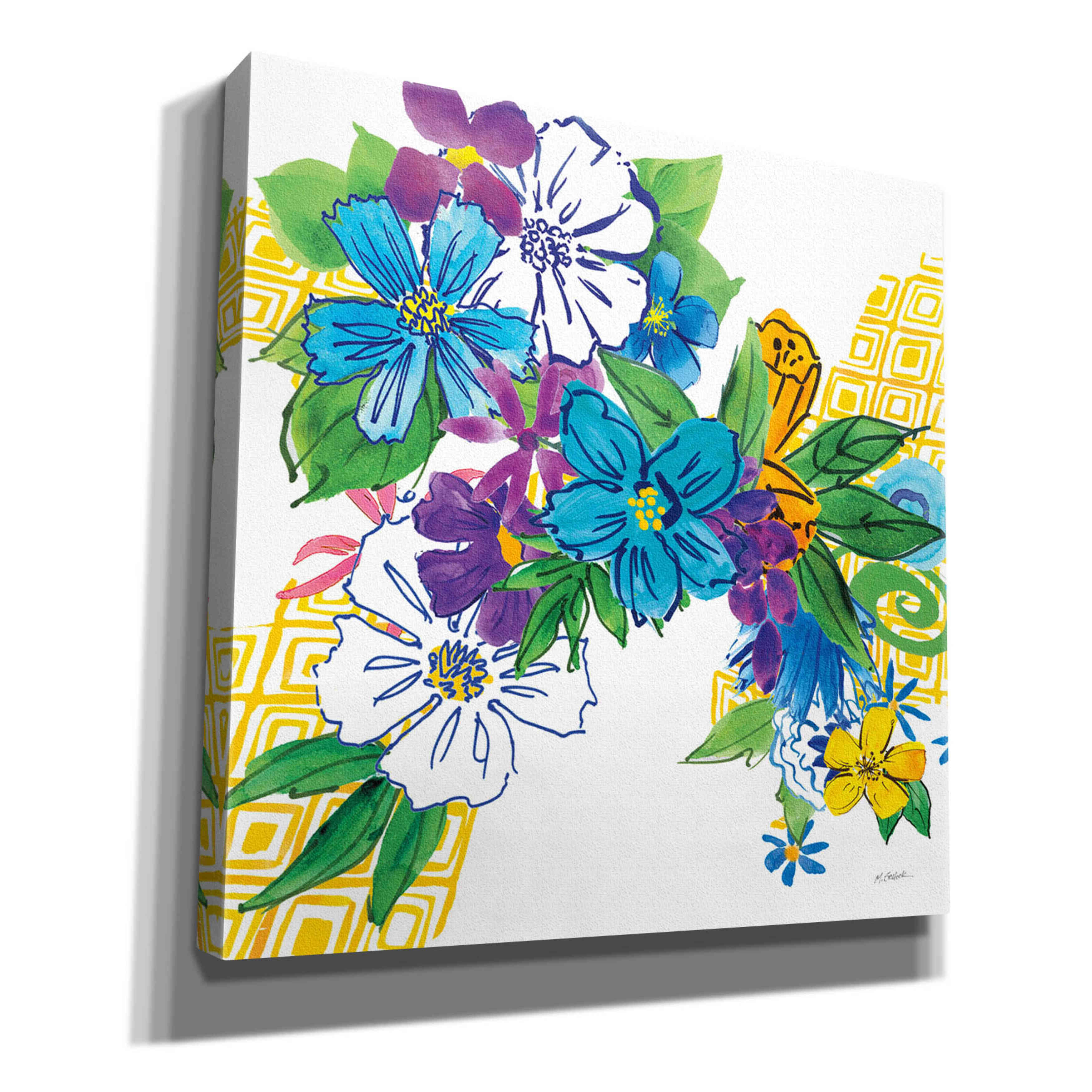 'Flower Power III' by Mike Schick, Giclee Canvas Wall Art