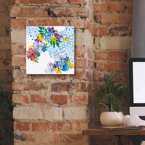 Image of 'Flower Power IV' by Mike Schick, Giclee Canvas Wall Art,12x12