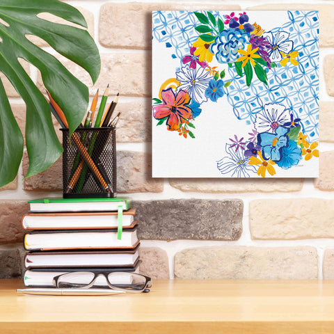 Image of 'Flower Power IV' by Mike Schick, Giclee Canvas Wall Art,12x12