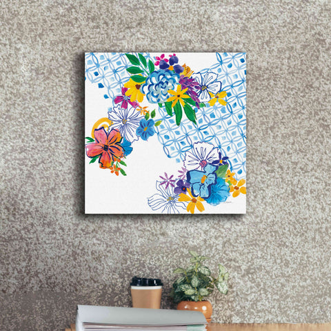 Image of 'Flower Power IV' by Mike Schick, Giclee Canvas Wall Art,18x18