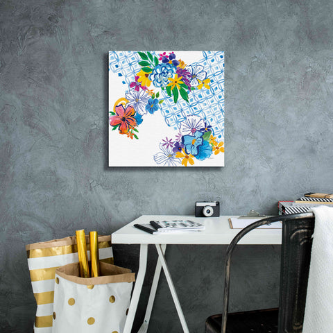 Image of 'Flower Power IV' by Mike Schick, Giclee Canvas Wall Art,18x18