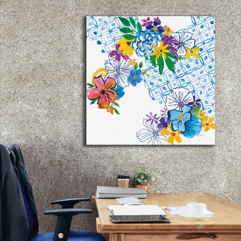 Image of 'Flower Power IV' by Mike Schick, Giclee Canvas Wall Art,37x37