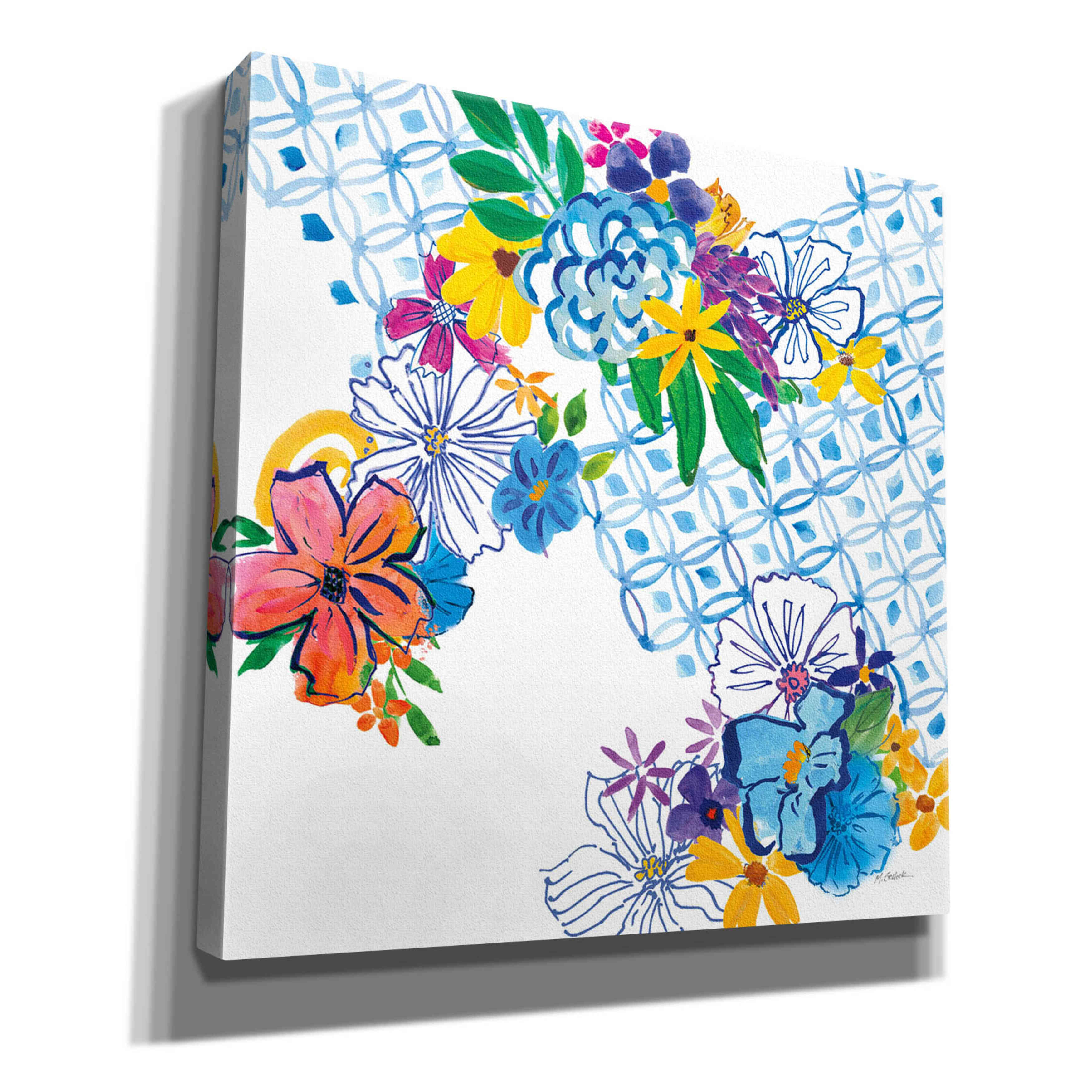 'Flower Power IV' by Mike Schick, Giclee Canvas Wall Art