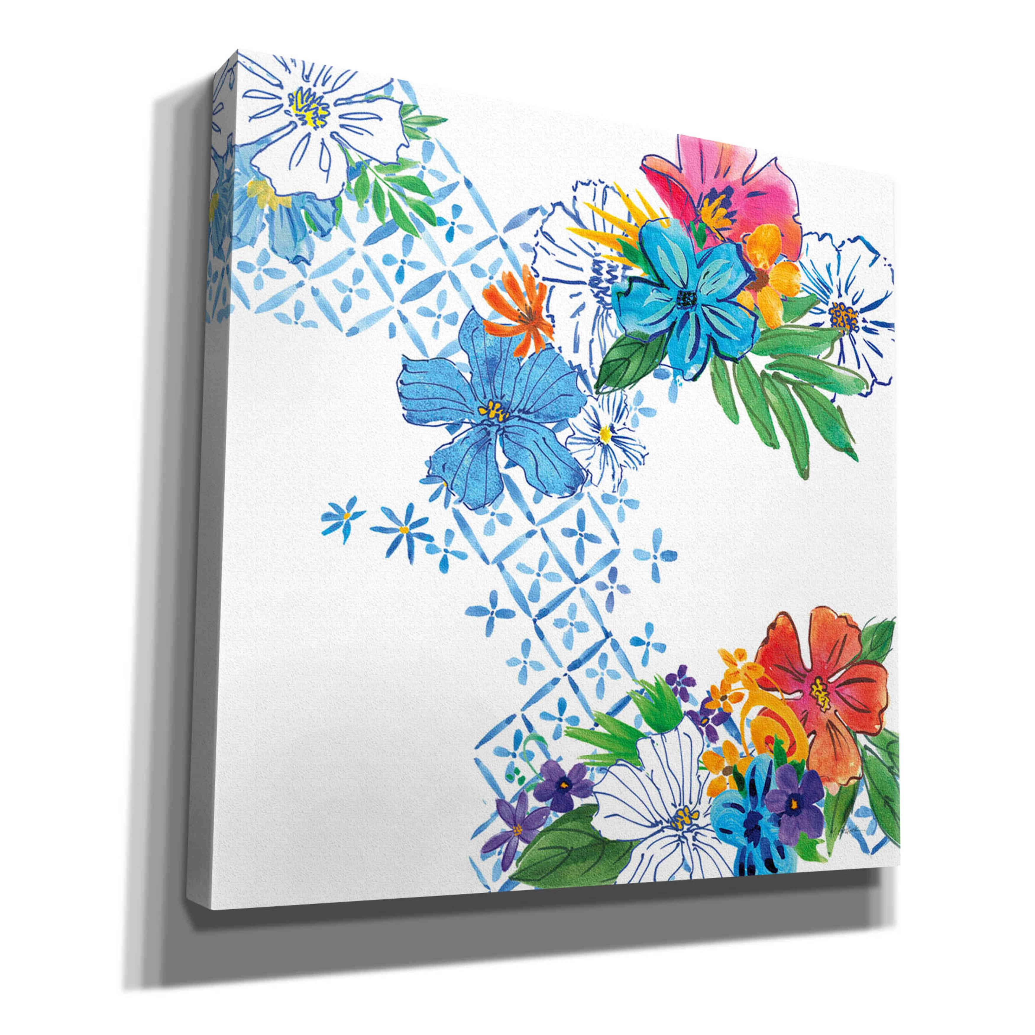 'Flower Power V' by Mike Schick, Giclee Canvas Wall Art