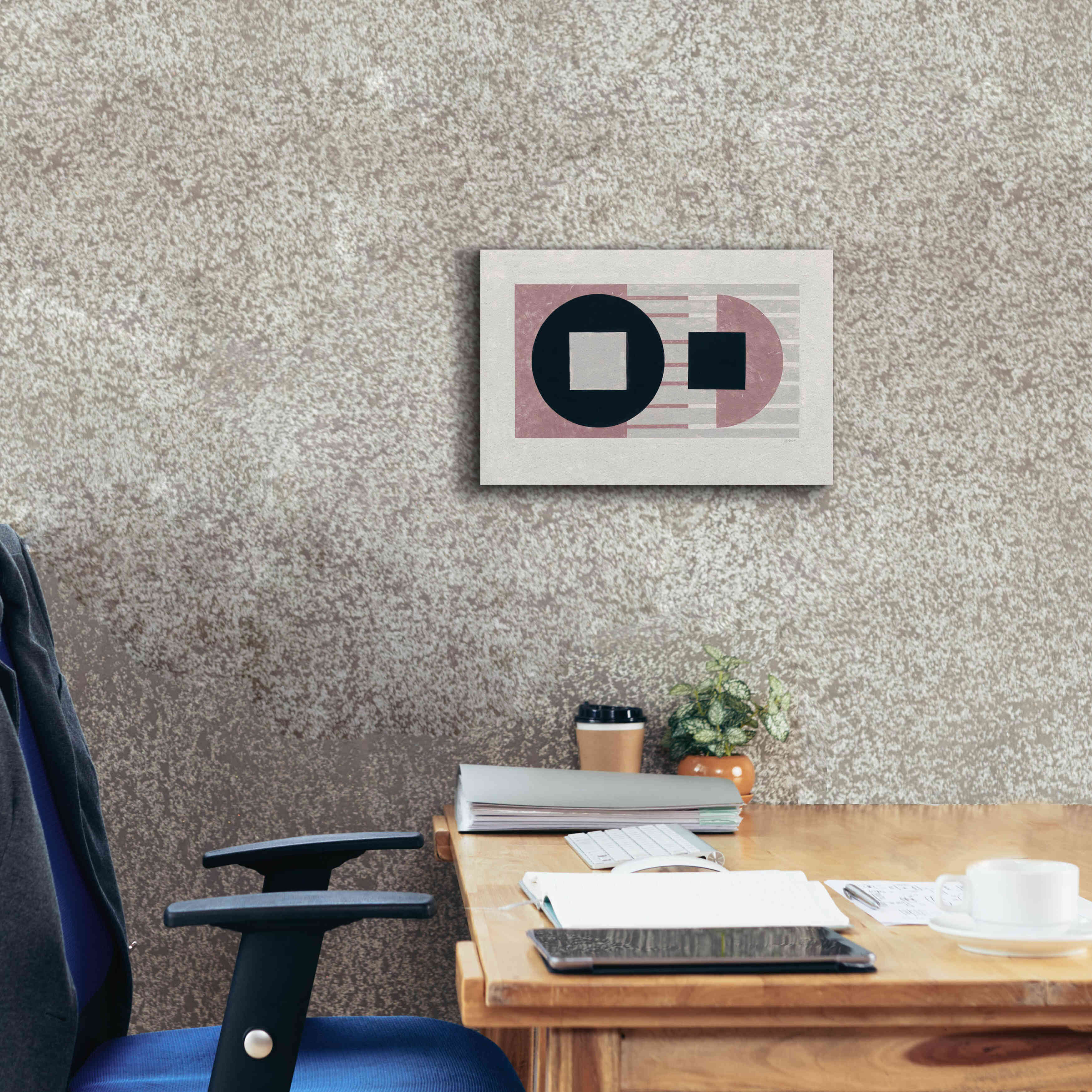 'Laterally Speaking Mauve' by Mike Schick, Giclee Canvas Wall Art,18 x 12