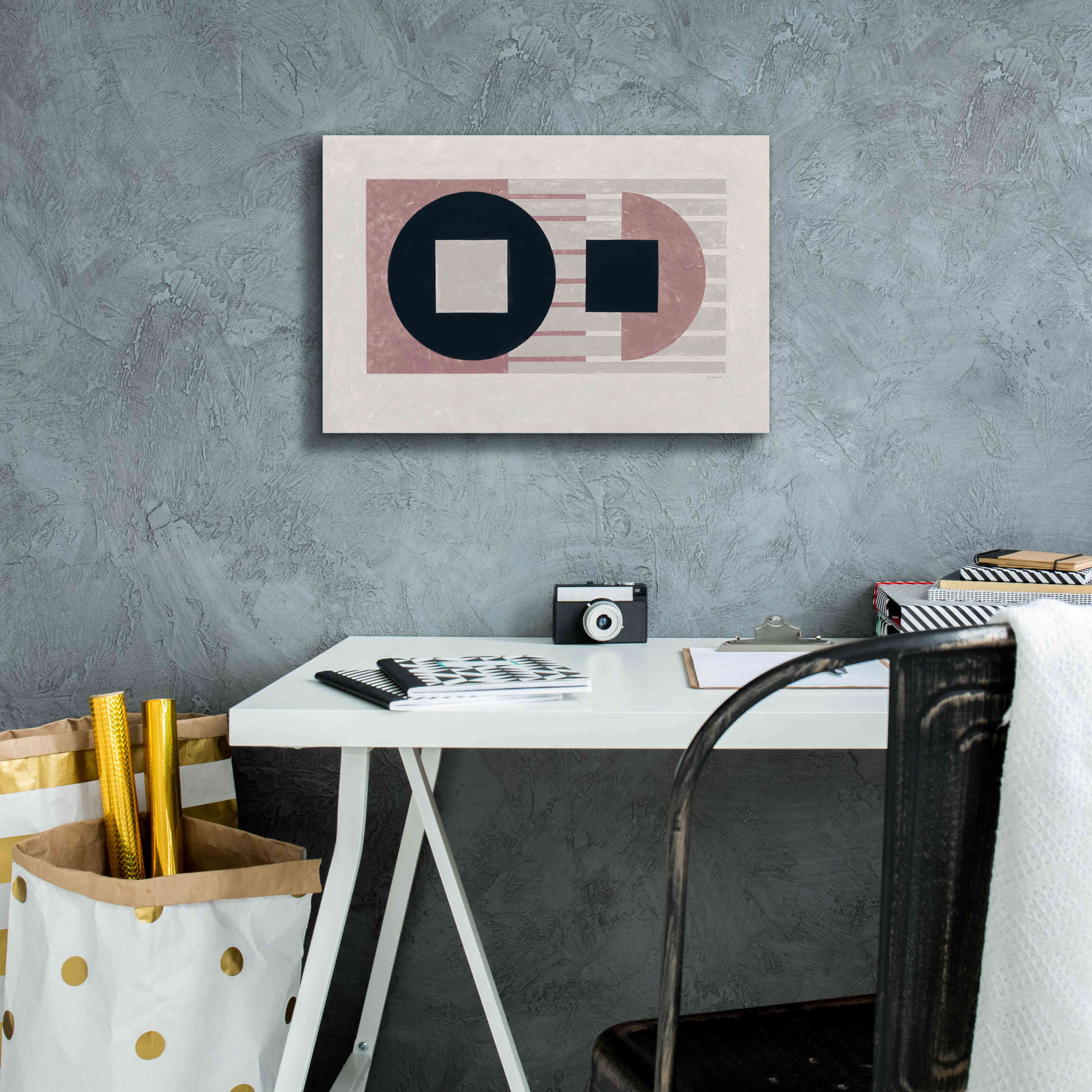 'Laterally Speaking Mauve' by Mike Schick, Giclee Canvas Wall Art,18 x 12