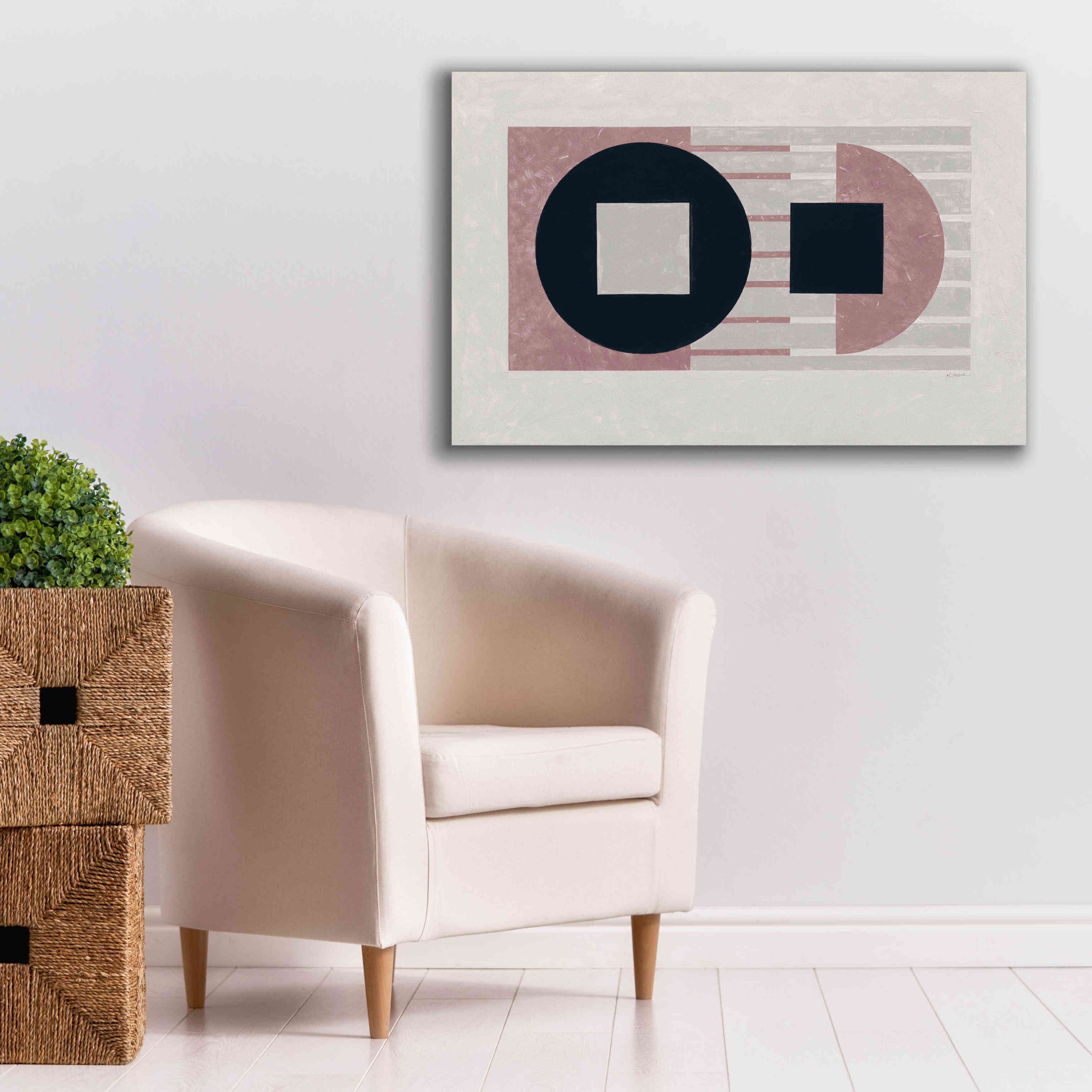 'Laterally Speaking Mauve' by Mike Schick, Giclee Canvas Wall Art,40 x 26