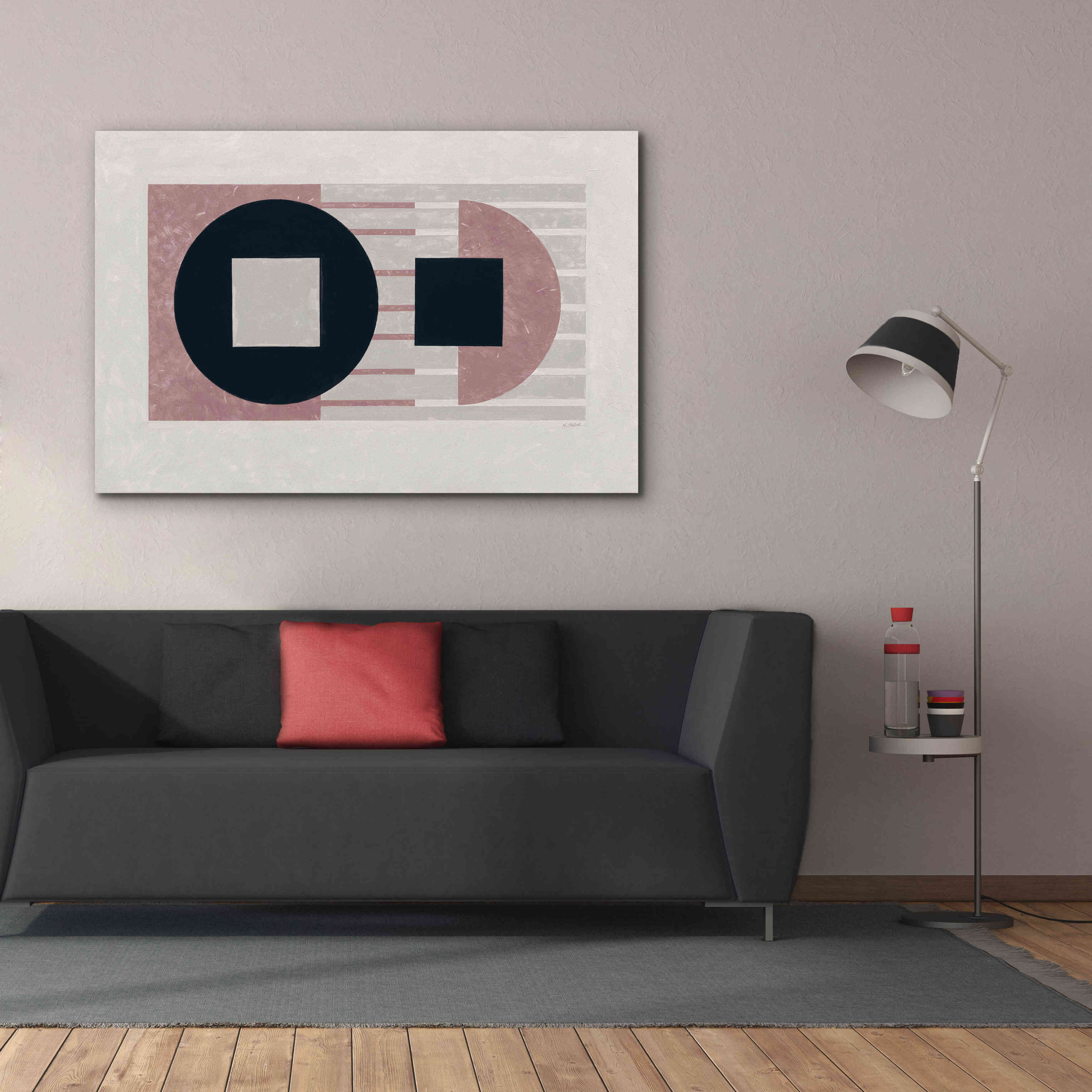 'Laterally Speaking Mauve' by Mike Schick, Giclee Canvas Wall Art,60 x 40