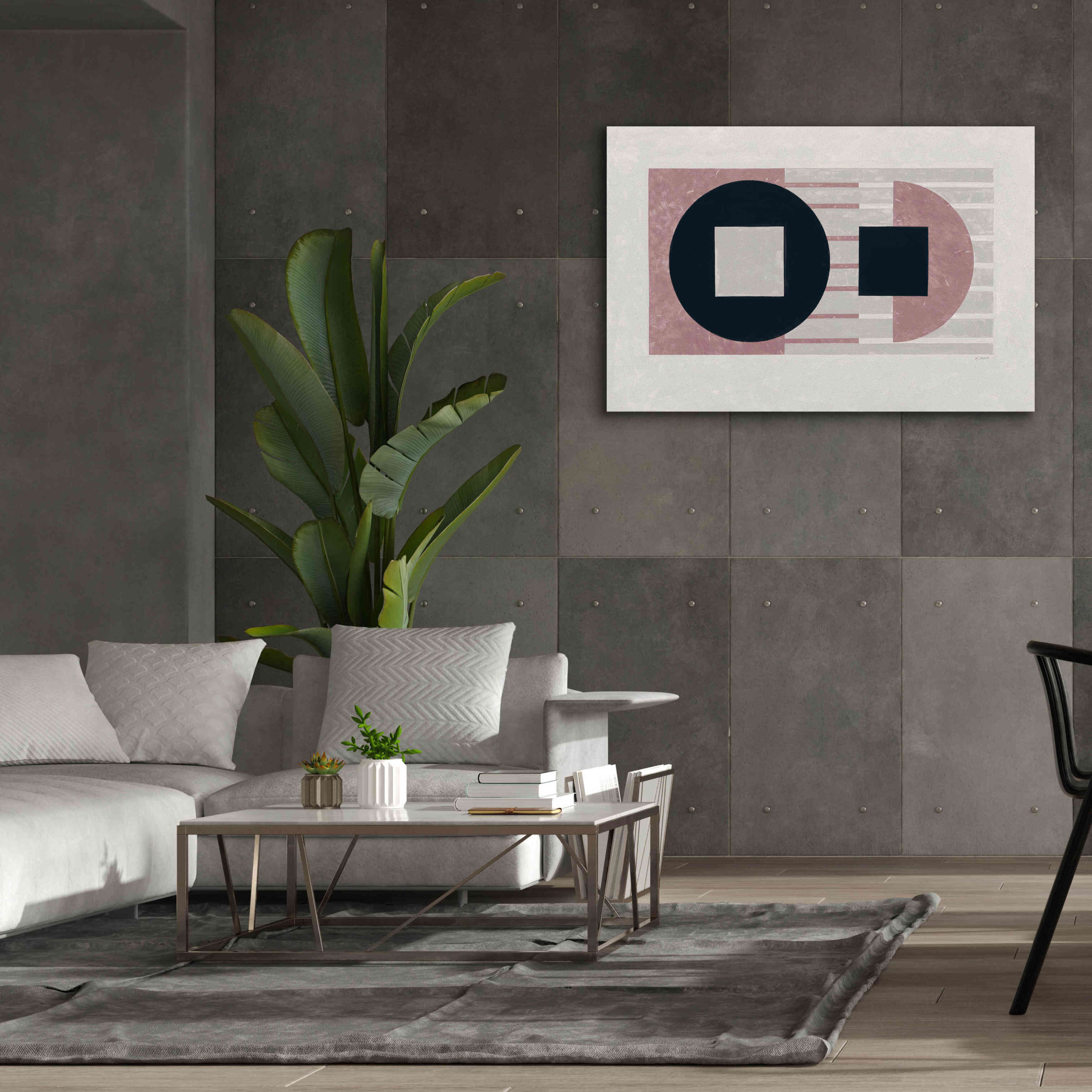 'Laterally Speaking Mauve' by Mike Schick, Giclee Canvas Wall Art,60 x 40