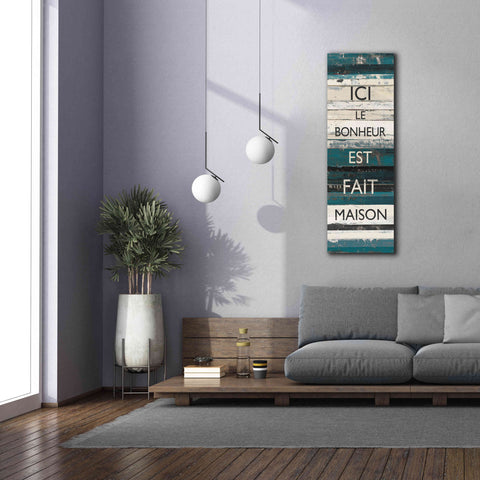 Image of 'Blue Zephyr Quote IV' by Mike Schick, Giclee Canvas Wall Art,20 x 60