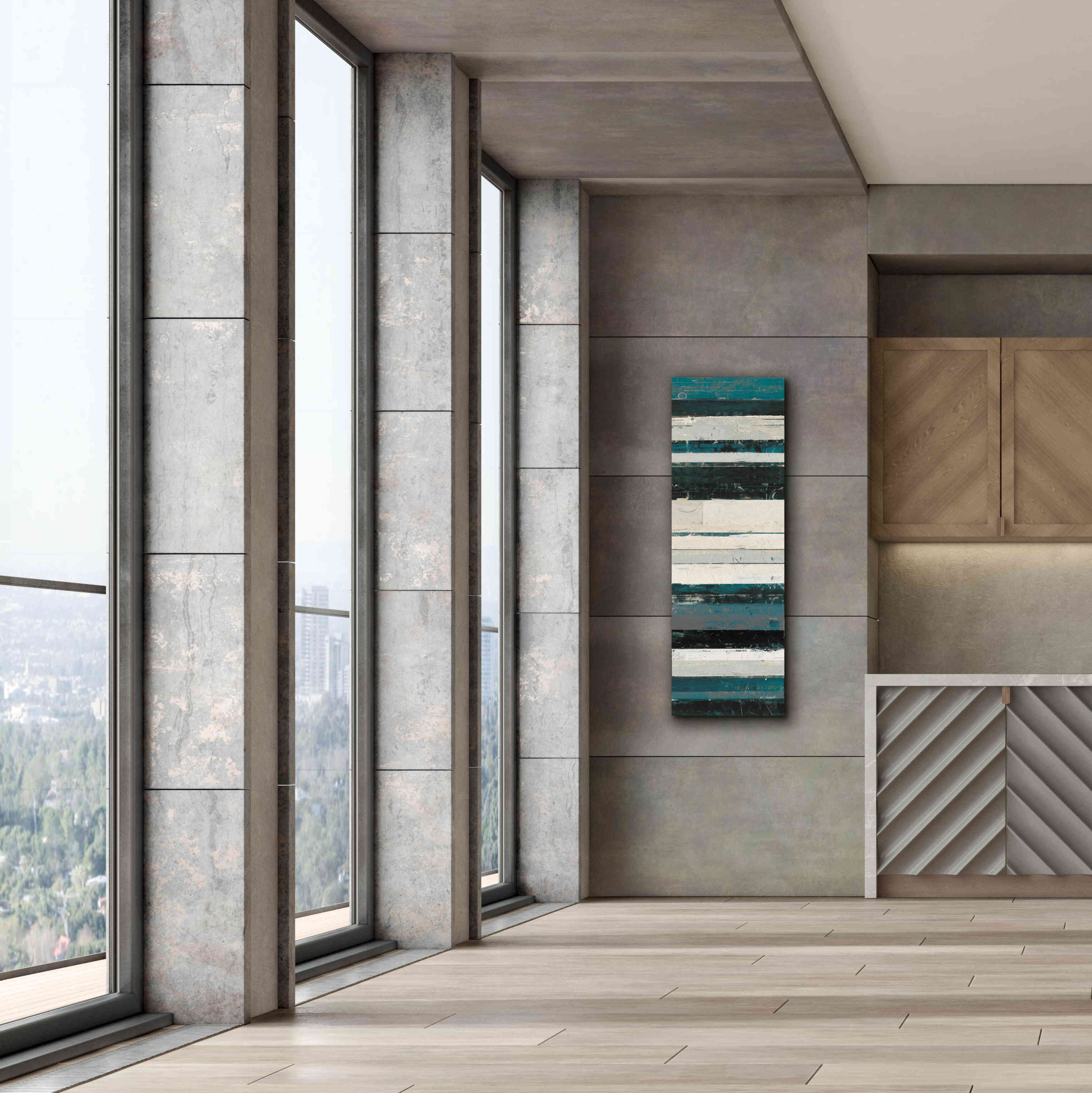 'Blue Zephyr IV' by Mike Schick, Giclee Canvas Wall Art,20 x 60