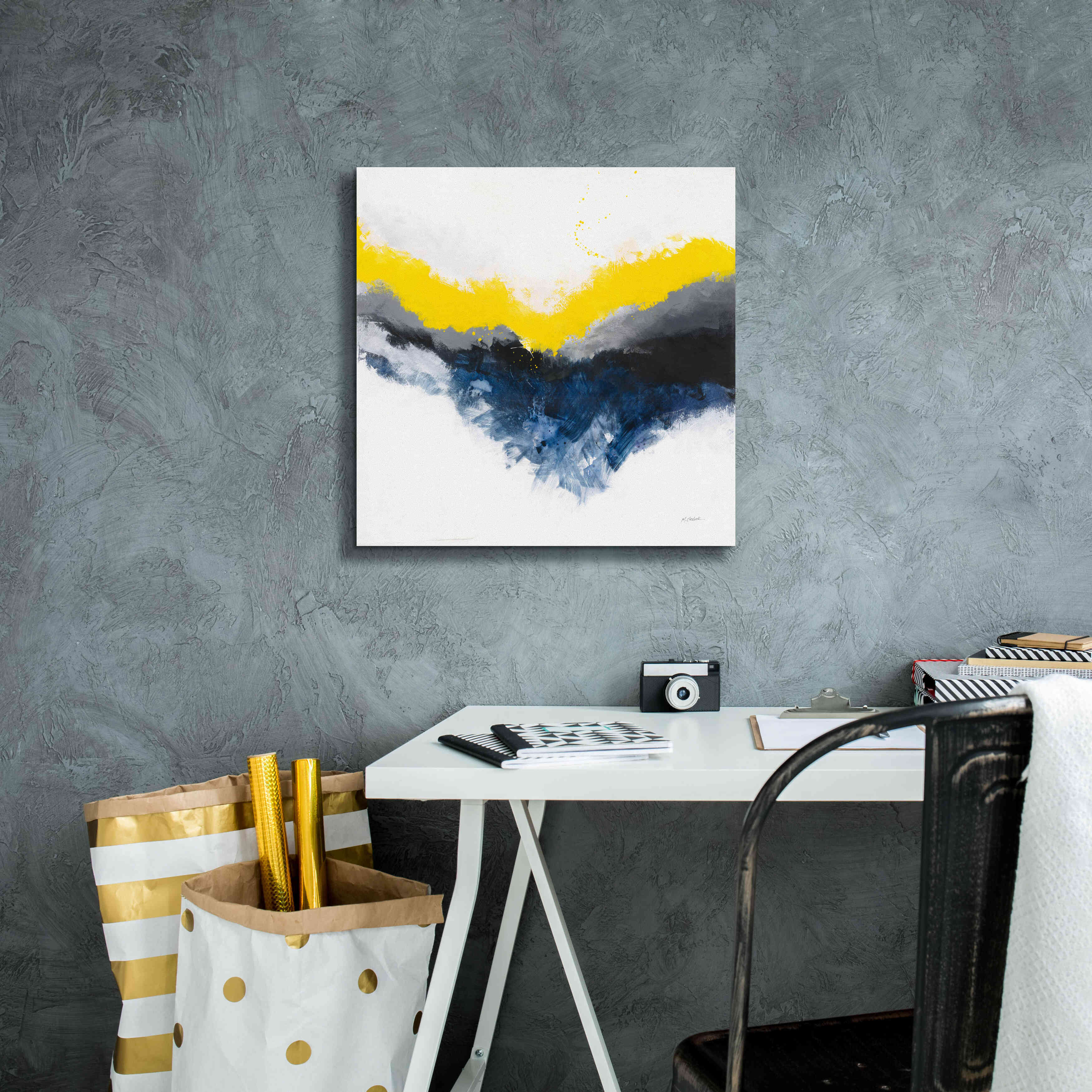 'Cascade' by Mike Schick, Giclee Canvas Wall Art,18x18