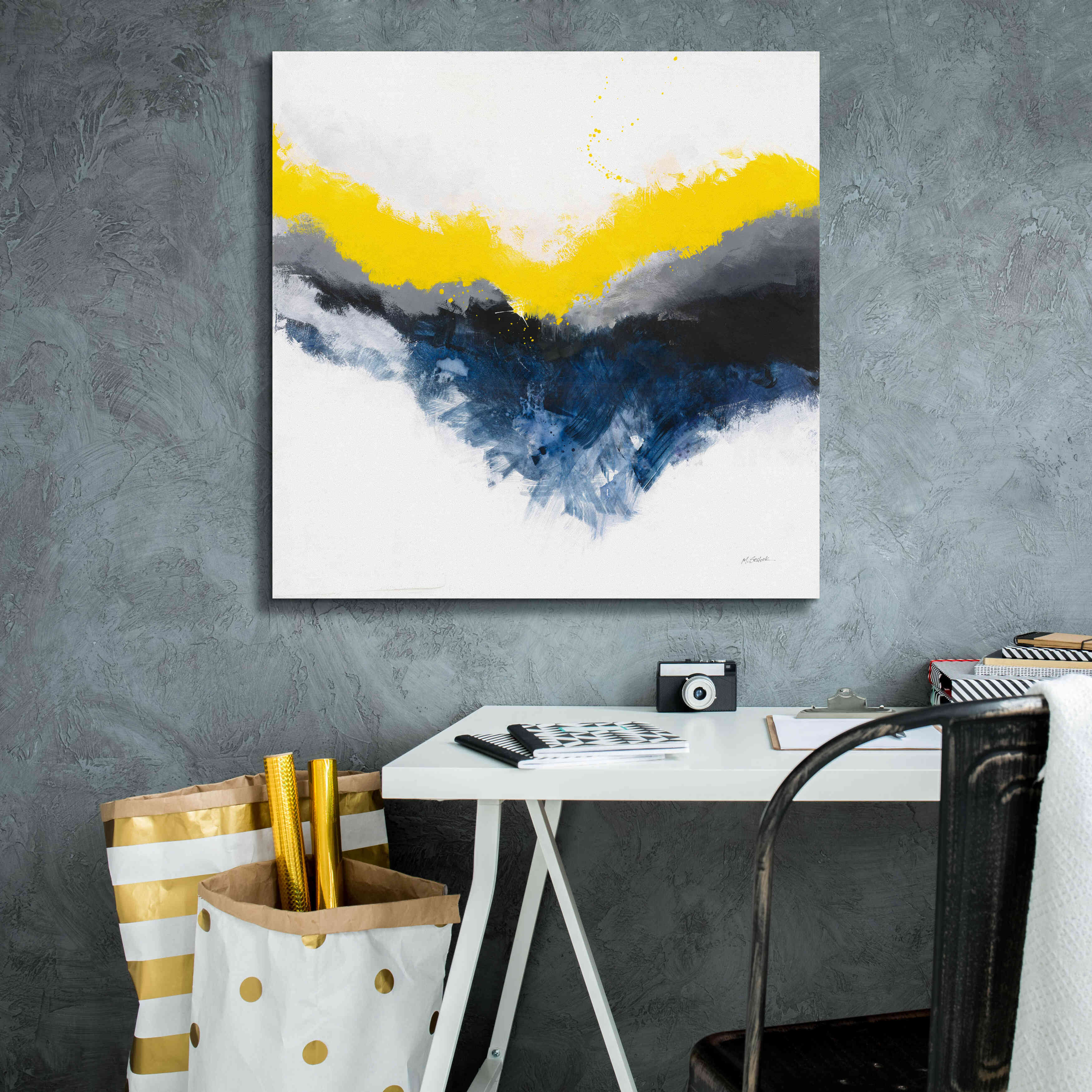 'Cascade' by Mike Schick, Giclee Canvas Wall Art,26x26