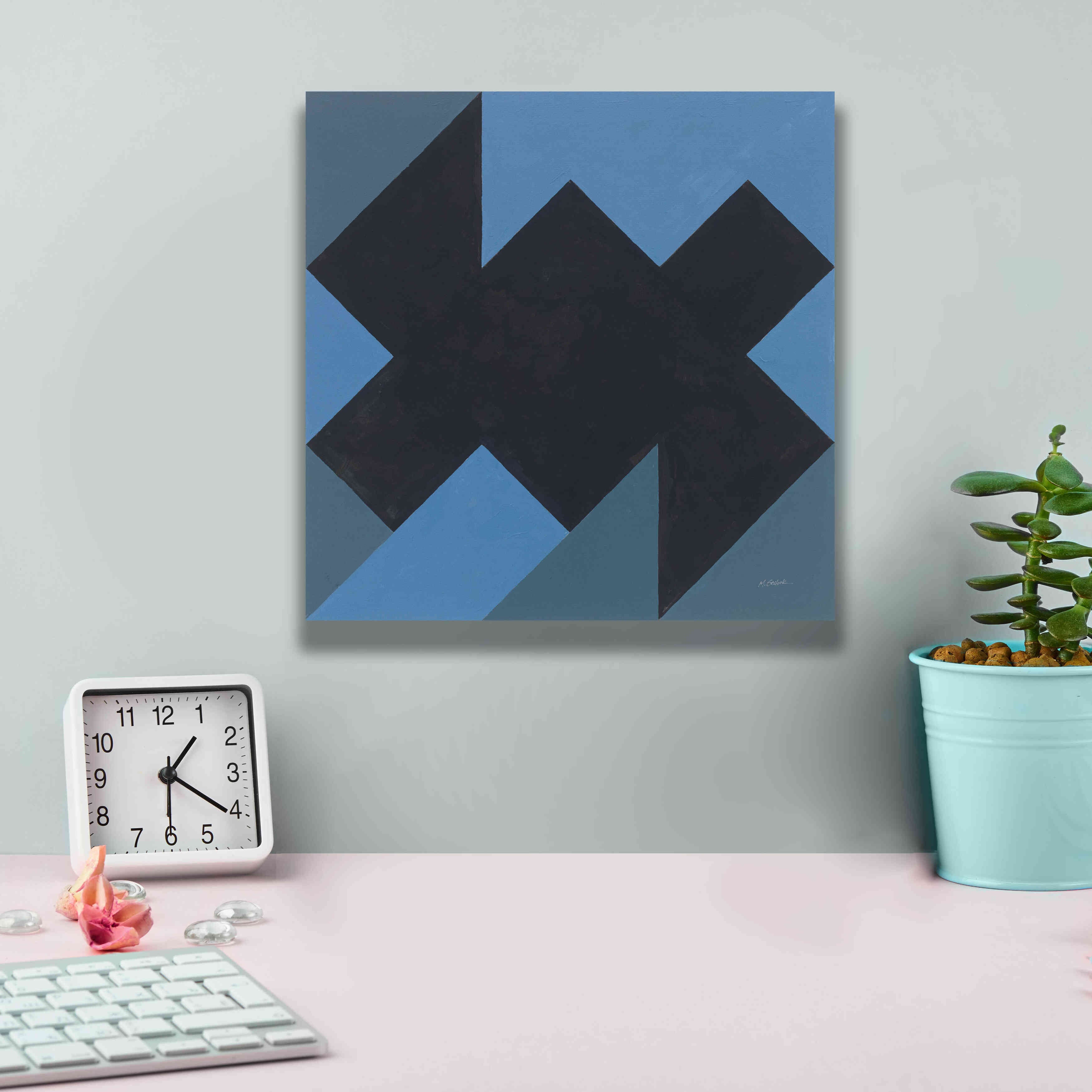 'Triangles II' by Mike Schick, Giclee Canvas Wall Art,12x12