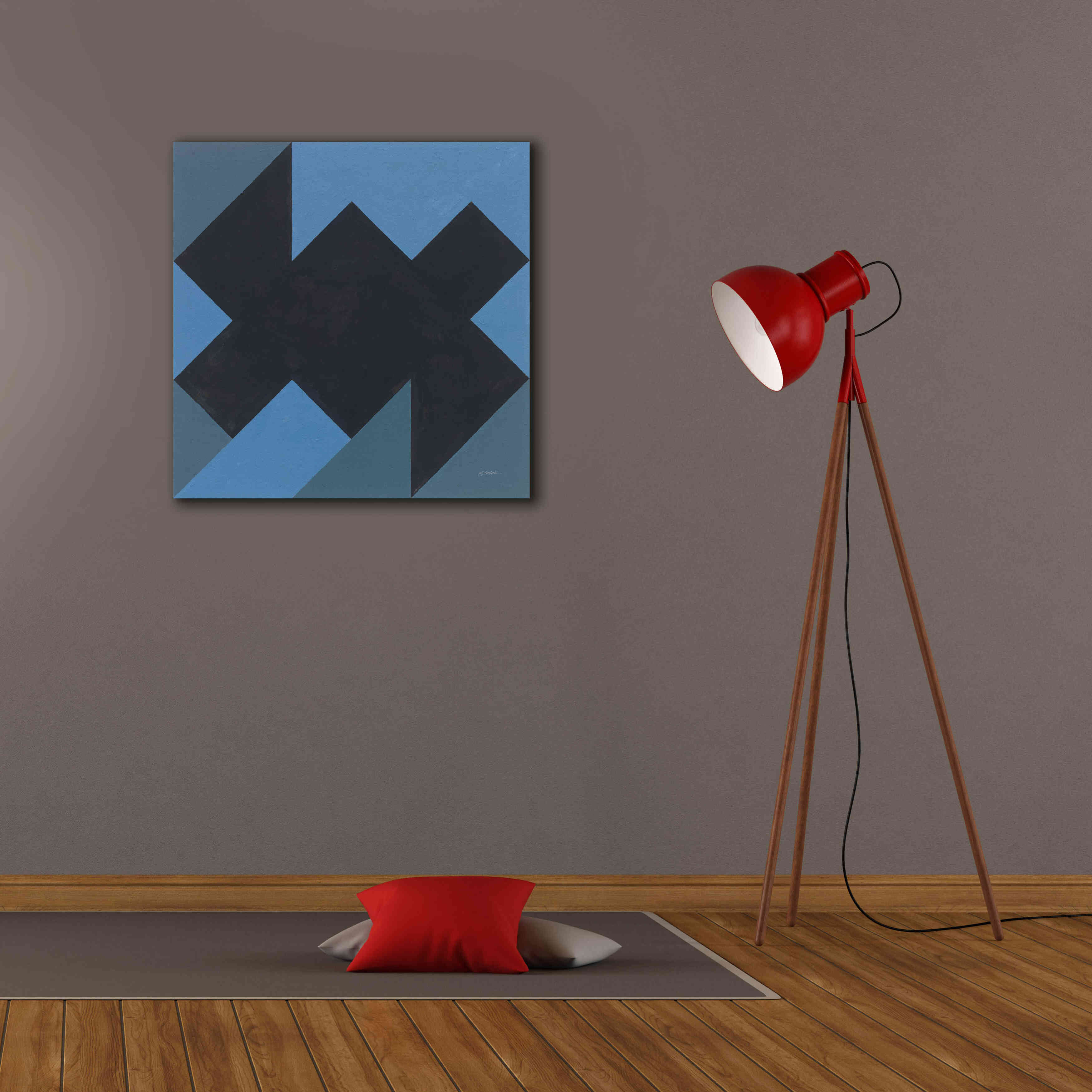 'Triangles II' by Mike Schick, Giclee Canvas Wall Art,26x26