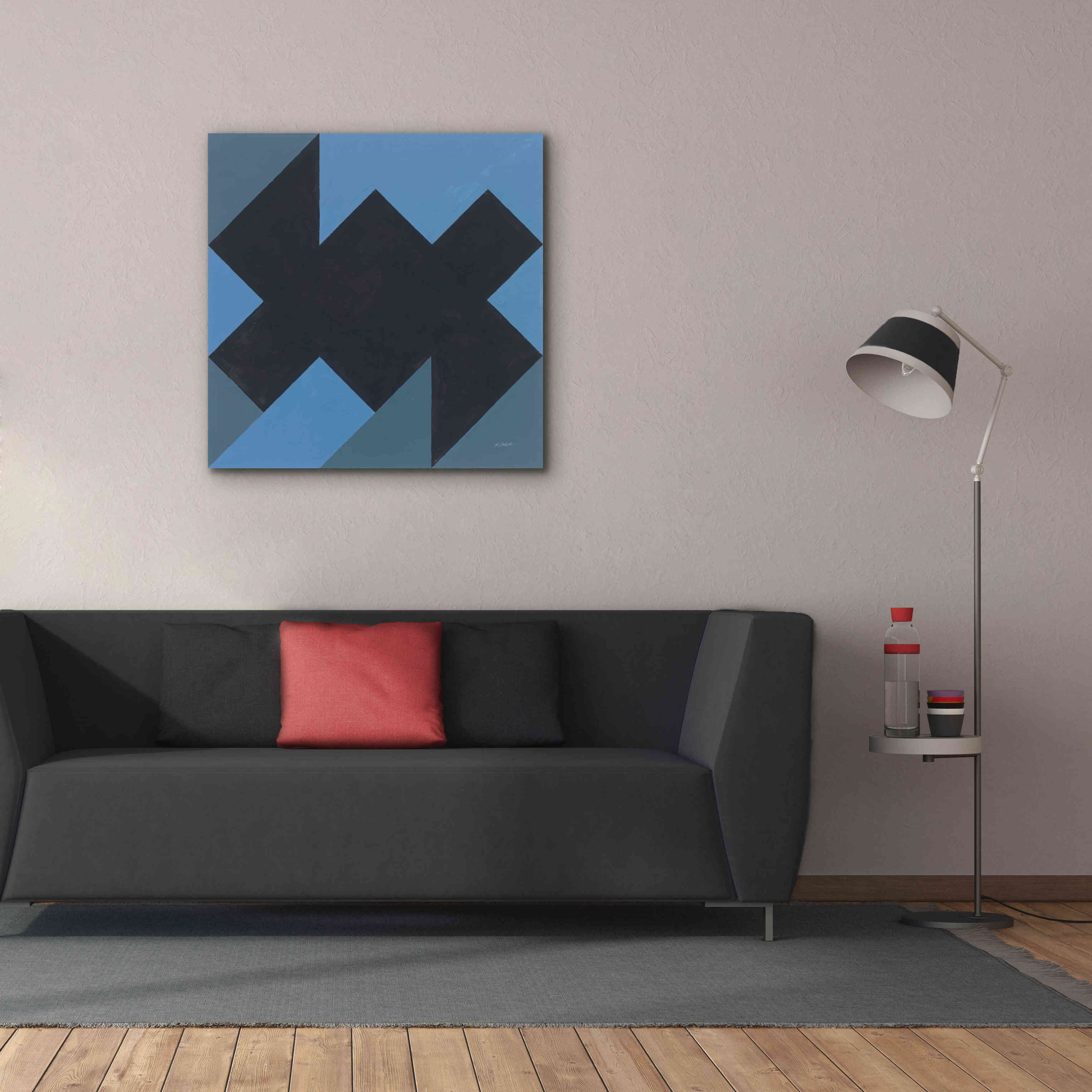 'Triangles II' by Mike Schick, Giclee Canvas Wall Art,37x37