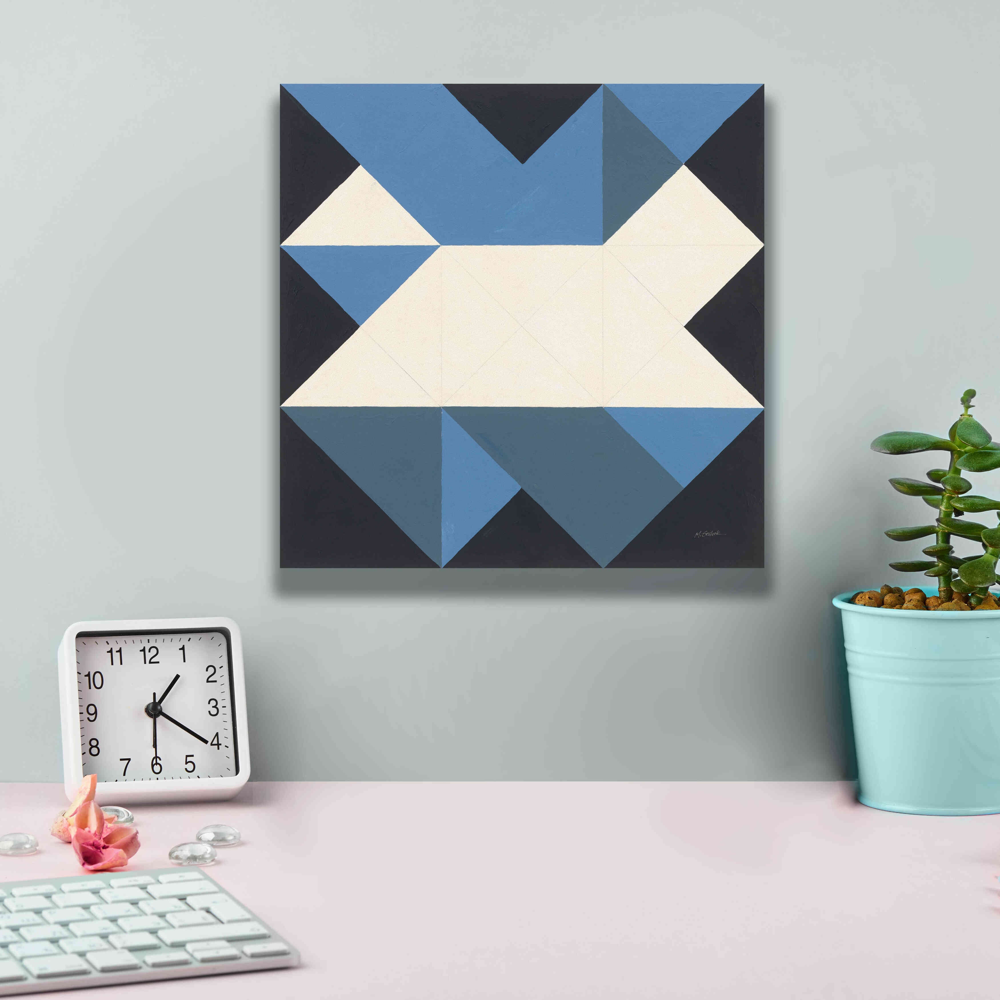 'Triangles III' by Mike Schick, Giclee Canvas Wall Art,12x12